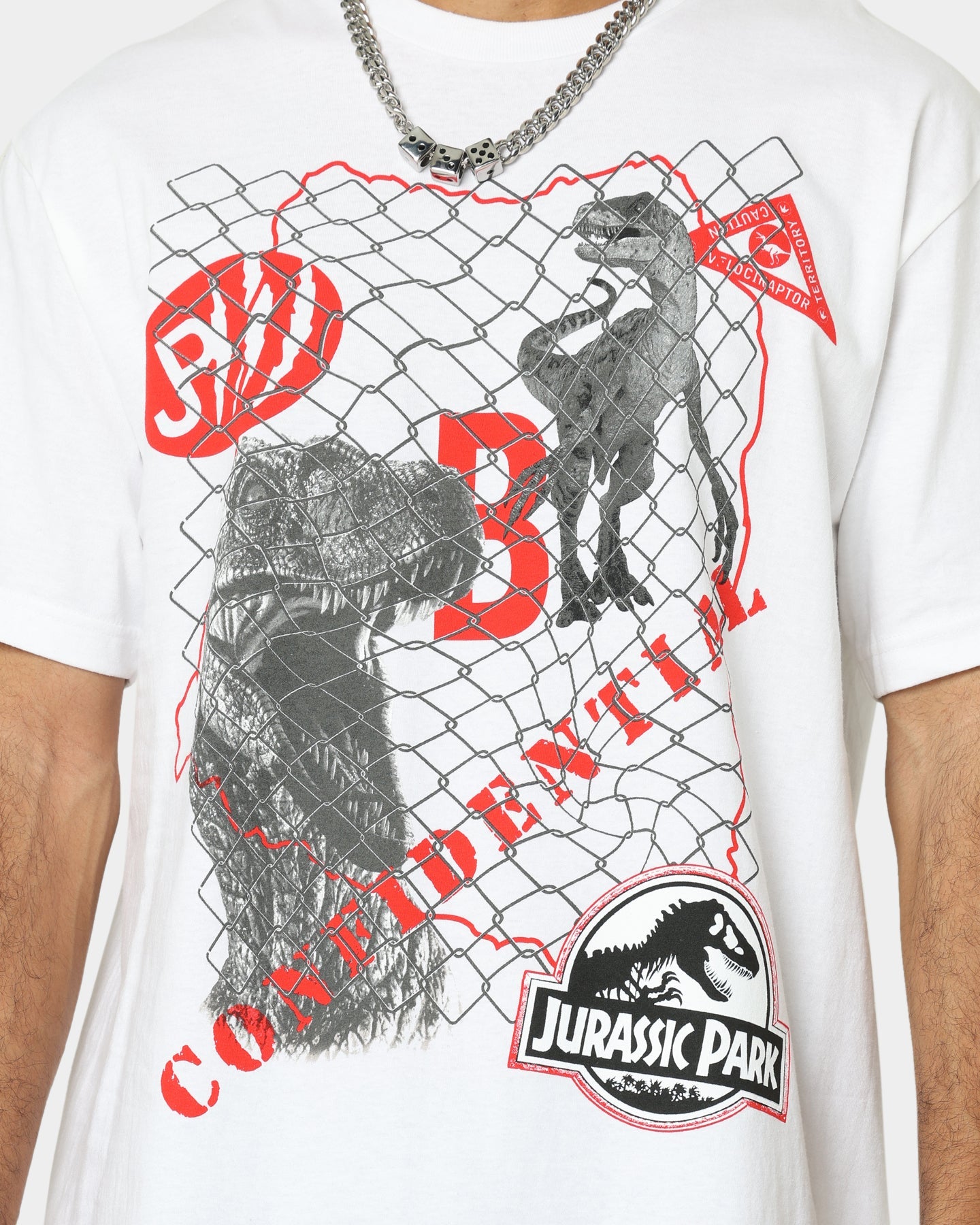 American Thrift X Jurassic Park Jurassic Park T-Shirt White