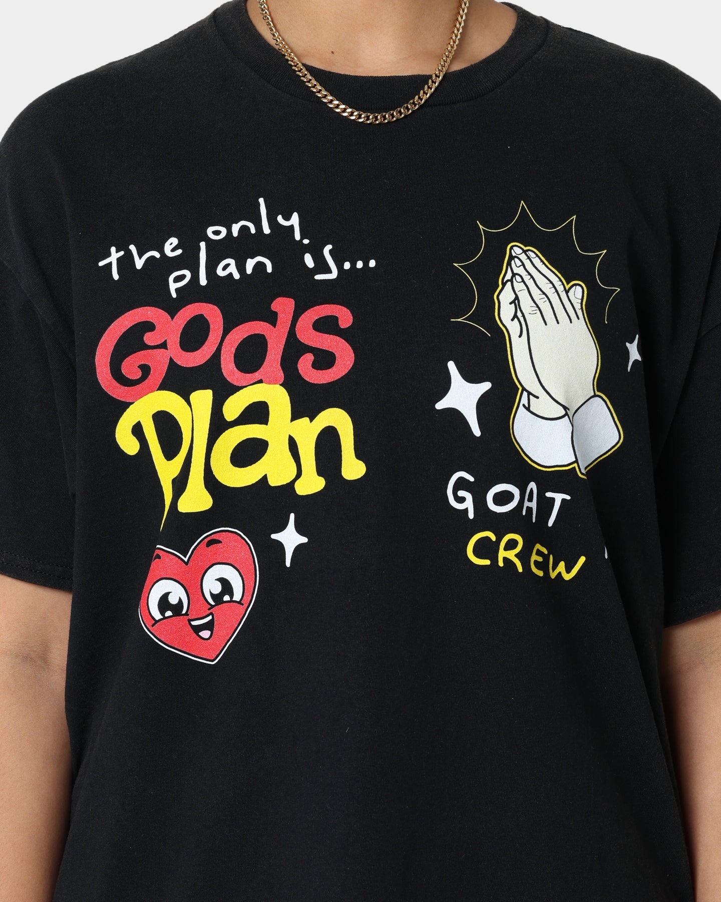 Goat Crew Godsplan T-Shirt Washed Black Style001
