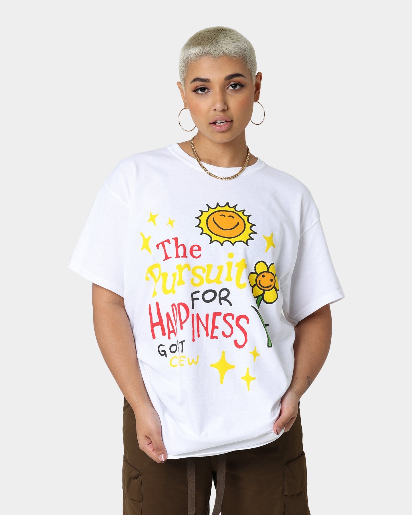 Goat Crew Pursuit 4 Happiness T-Shirt White Style001