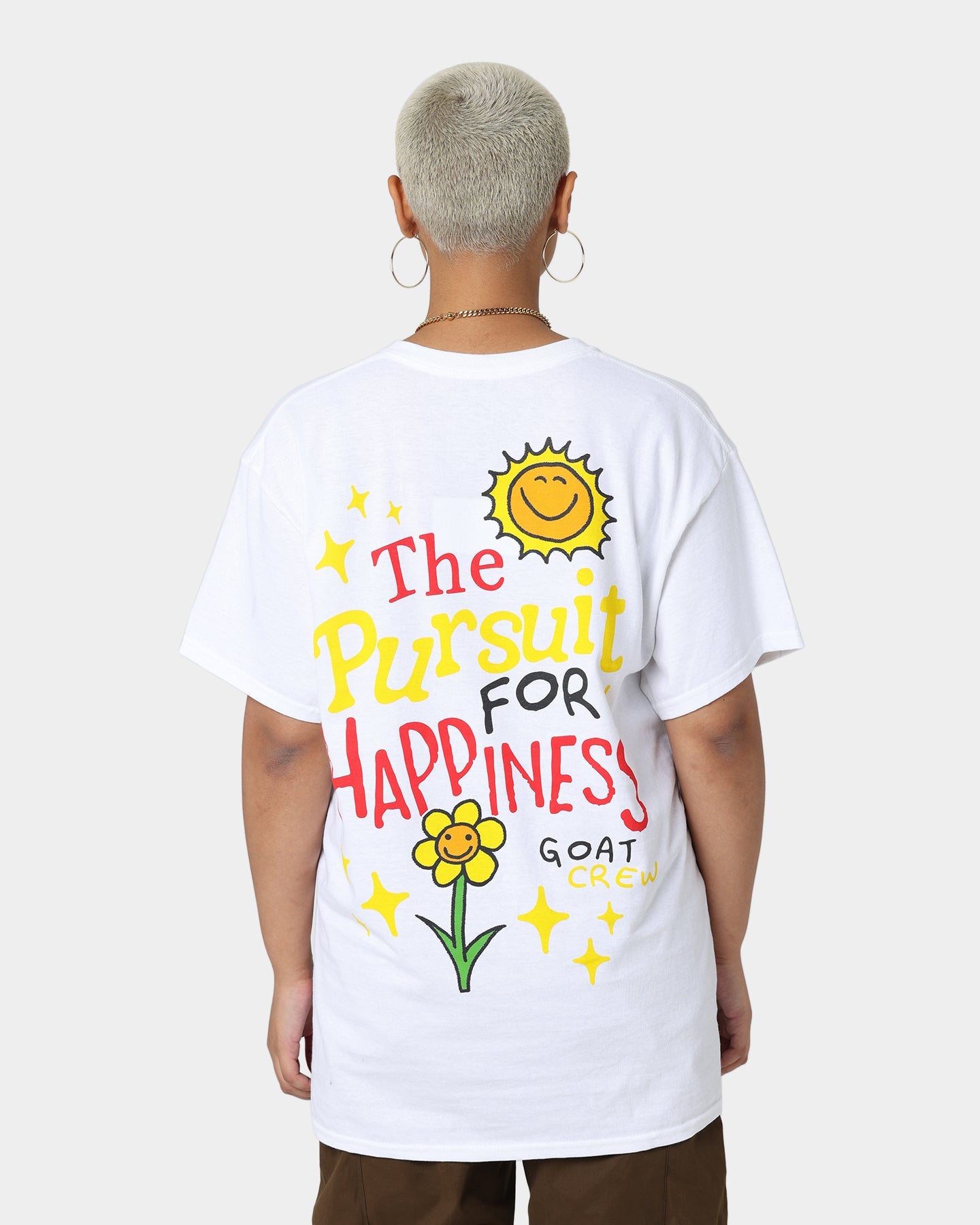 Goat Crew Pursuit 4 Happiness T-Shirt White Style001