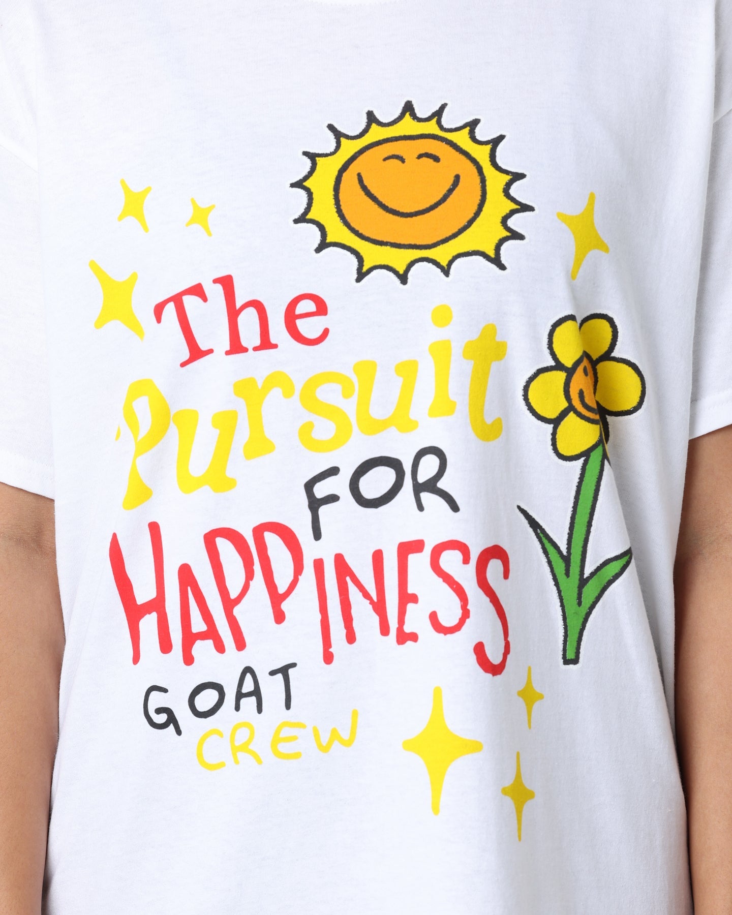 Goat Crew Pursuit 4 Happiness T-Shirt White Style001