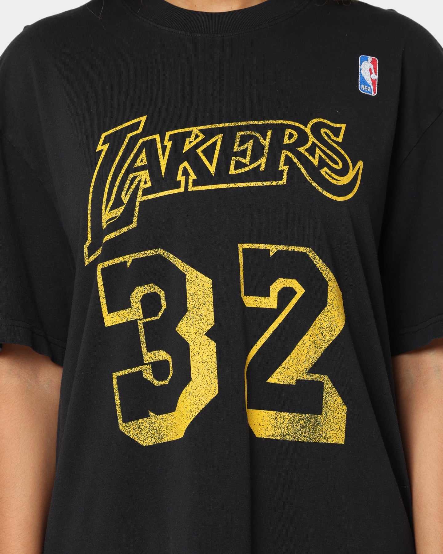 Mitchell & Ness Los Angeles Lakers Magic Johnson #32 N&N Vintage T-Shirt Faded Black Style001