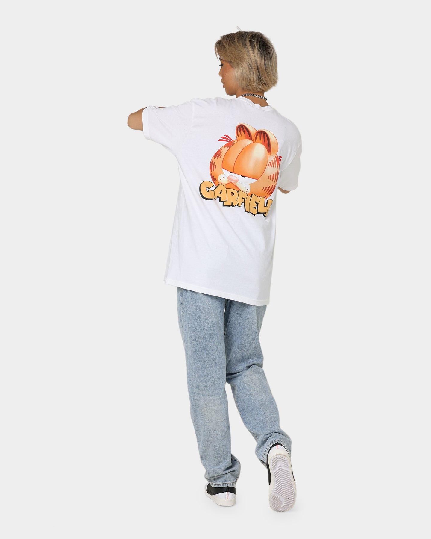 American Thrift X Garfield Face T-Shirt White Style001