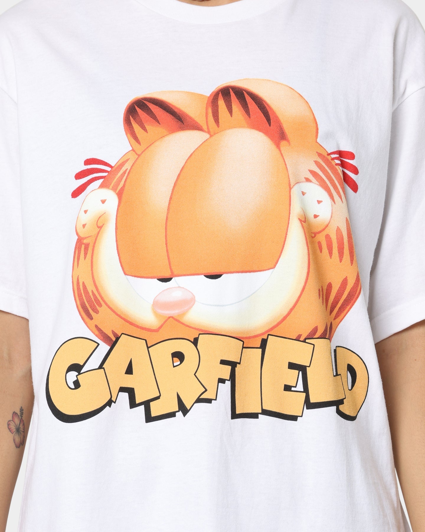 American Thrift X Garfield Face T-Shirt White Style001