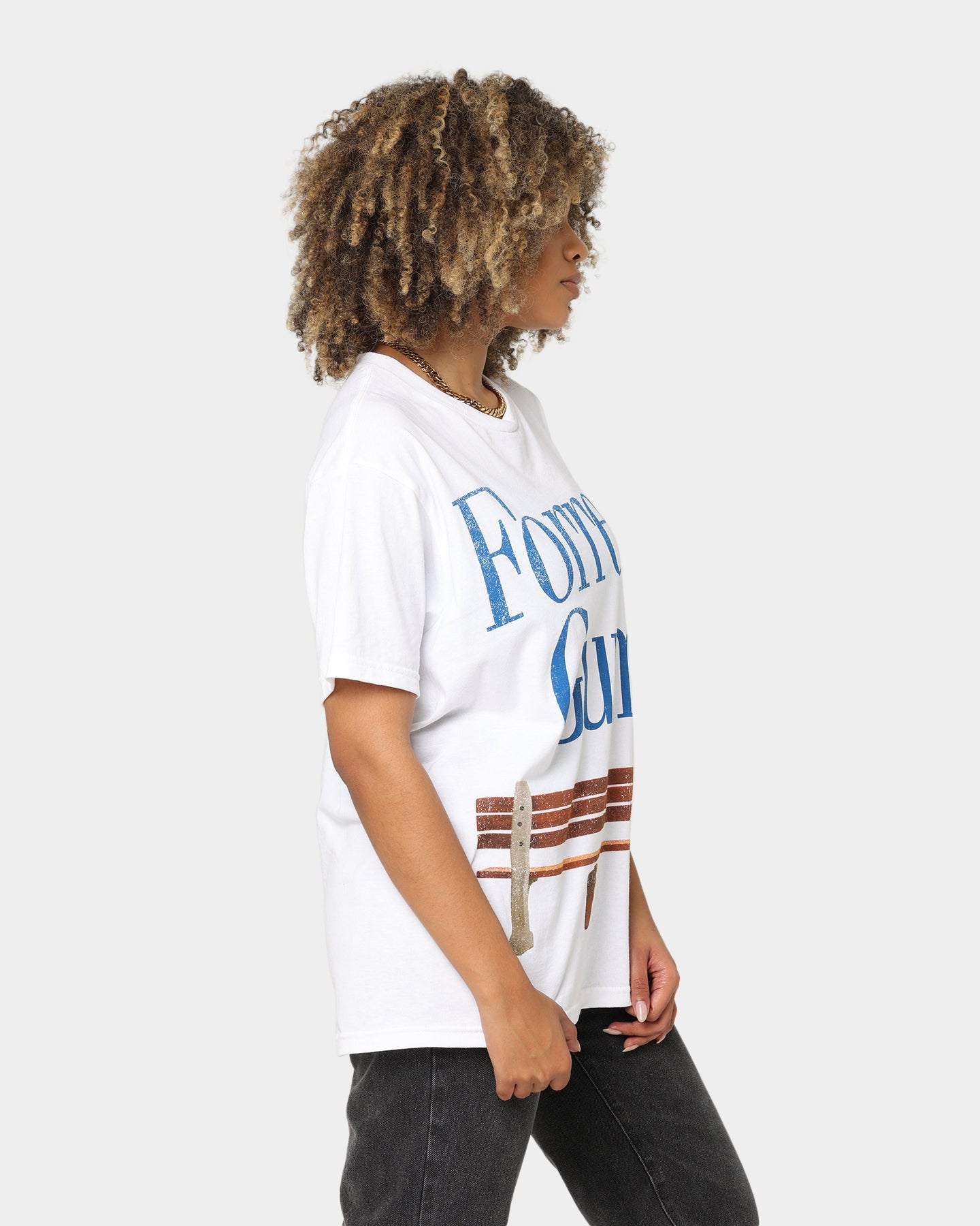 American Thrift X Forest Gump Forest Gump T-Shirt White Style001