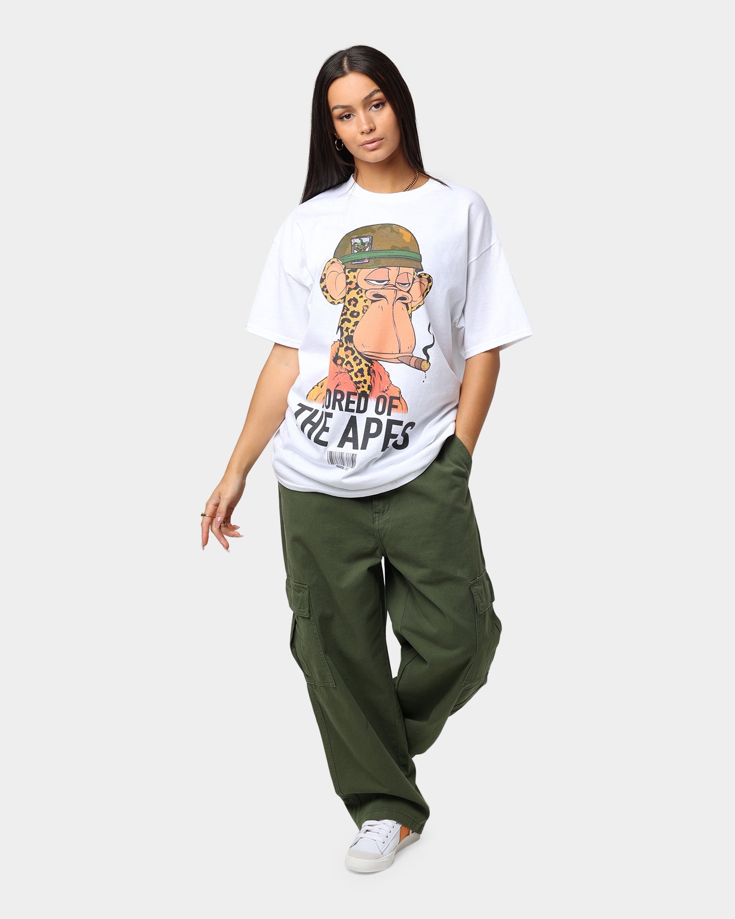 Culture Kings x Champ Medici "Bored Of The Apes" #6723 T-Shirt White Style001