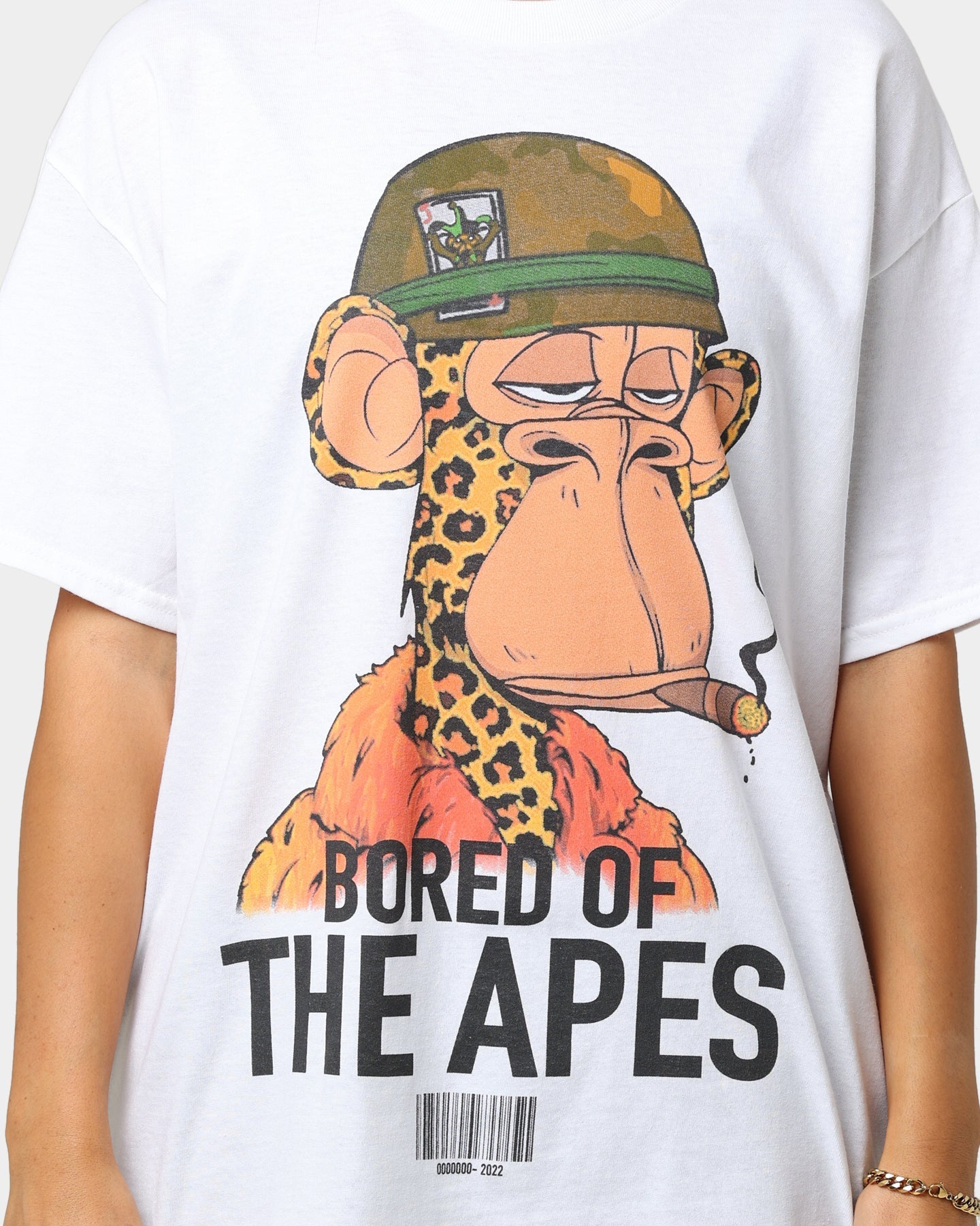 Culture Kings x Champ Medici "Bored Of The Apes" #6723 T-Shirt White Style001