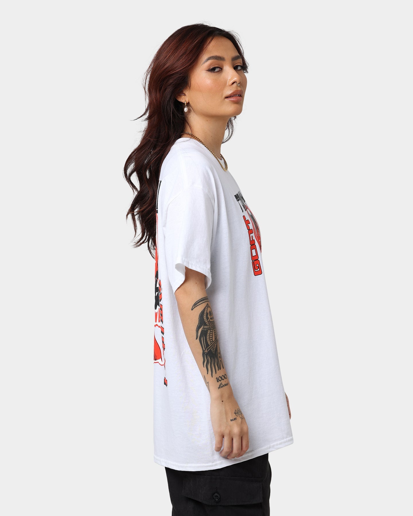 Goat Crew Never Say Never T-Shirt White Style001