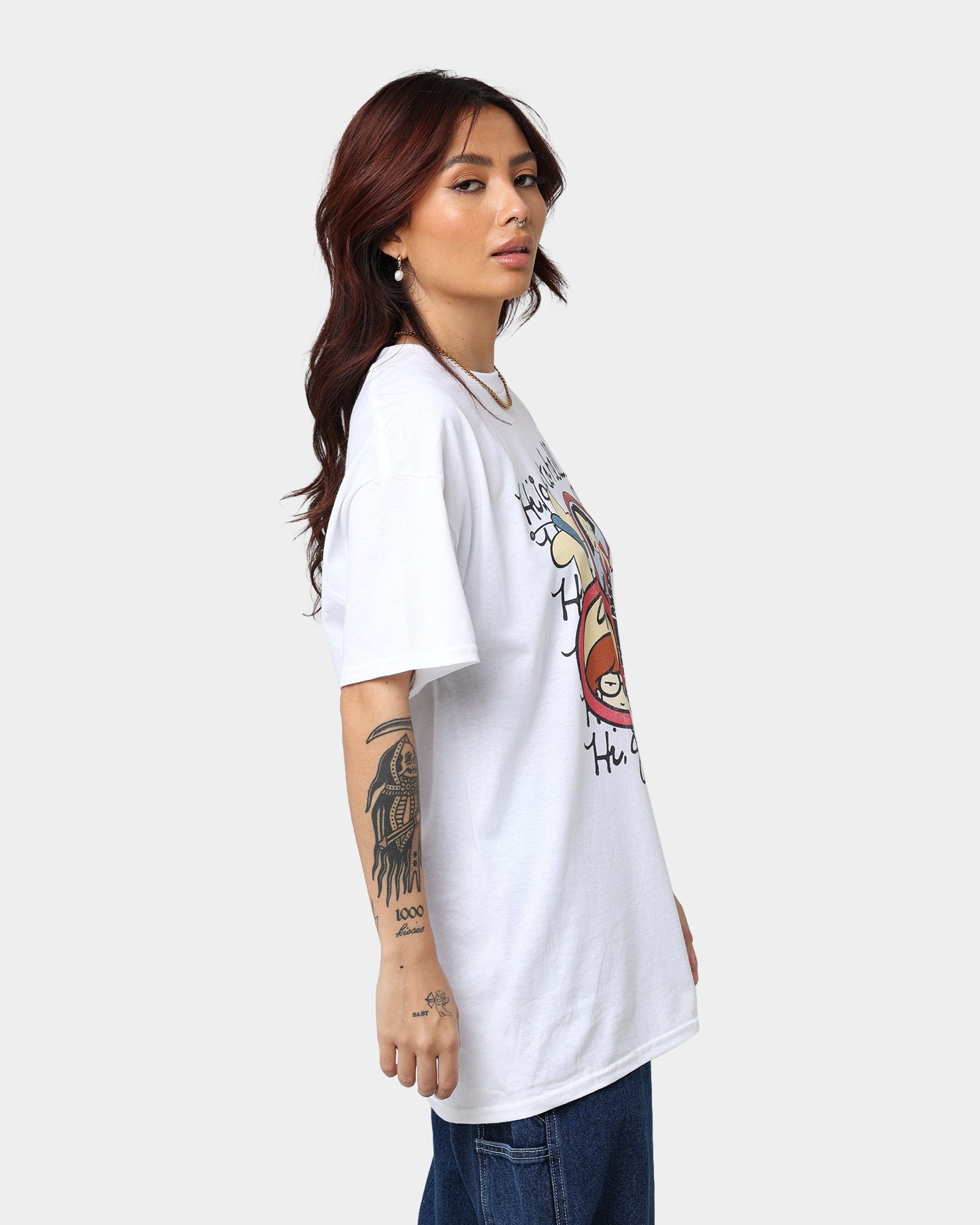 American Thift X Daria Go To Hell T-Shirt White Style001