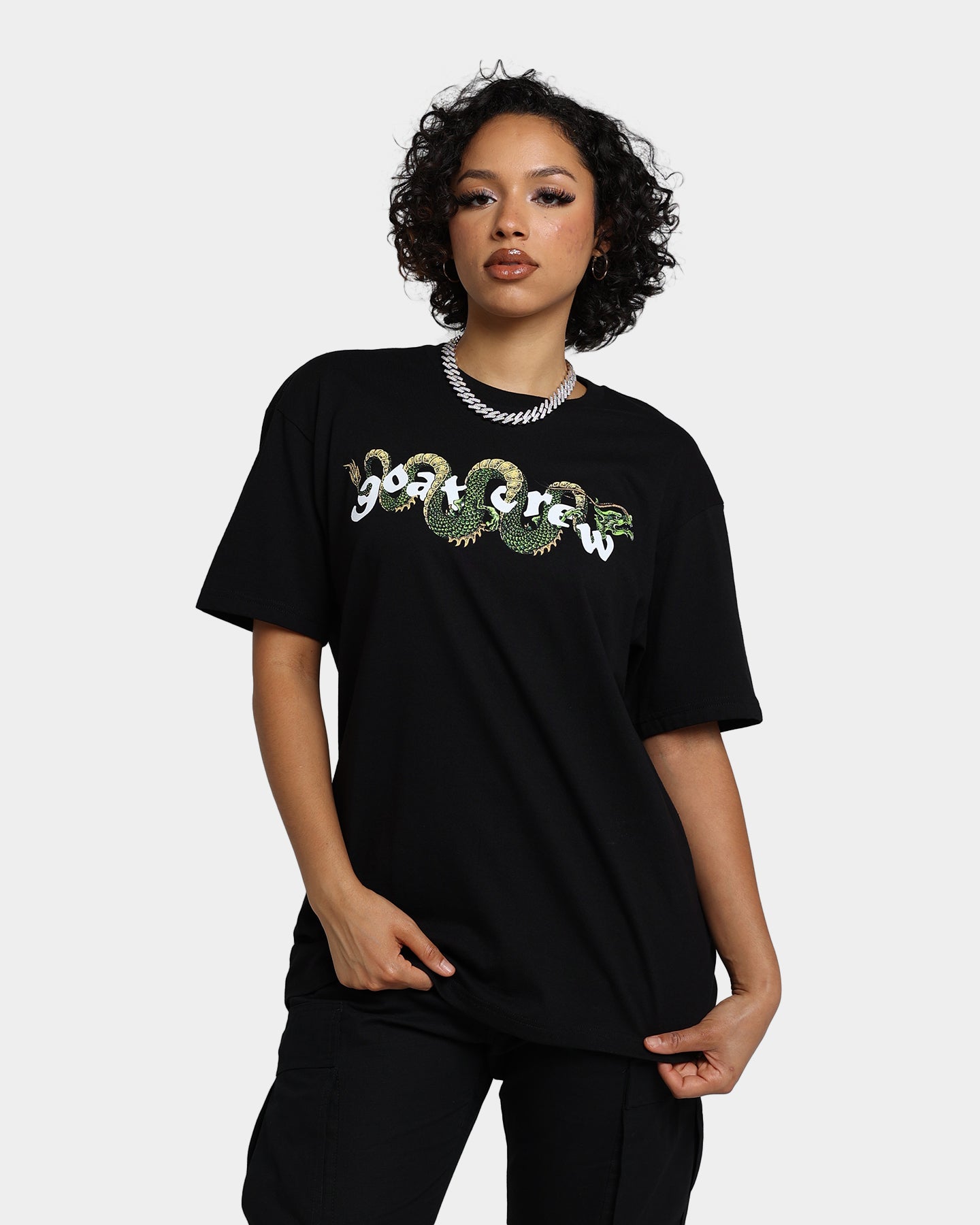 Goat Crew Sleeping Dragons T-Shirt Black Style001