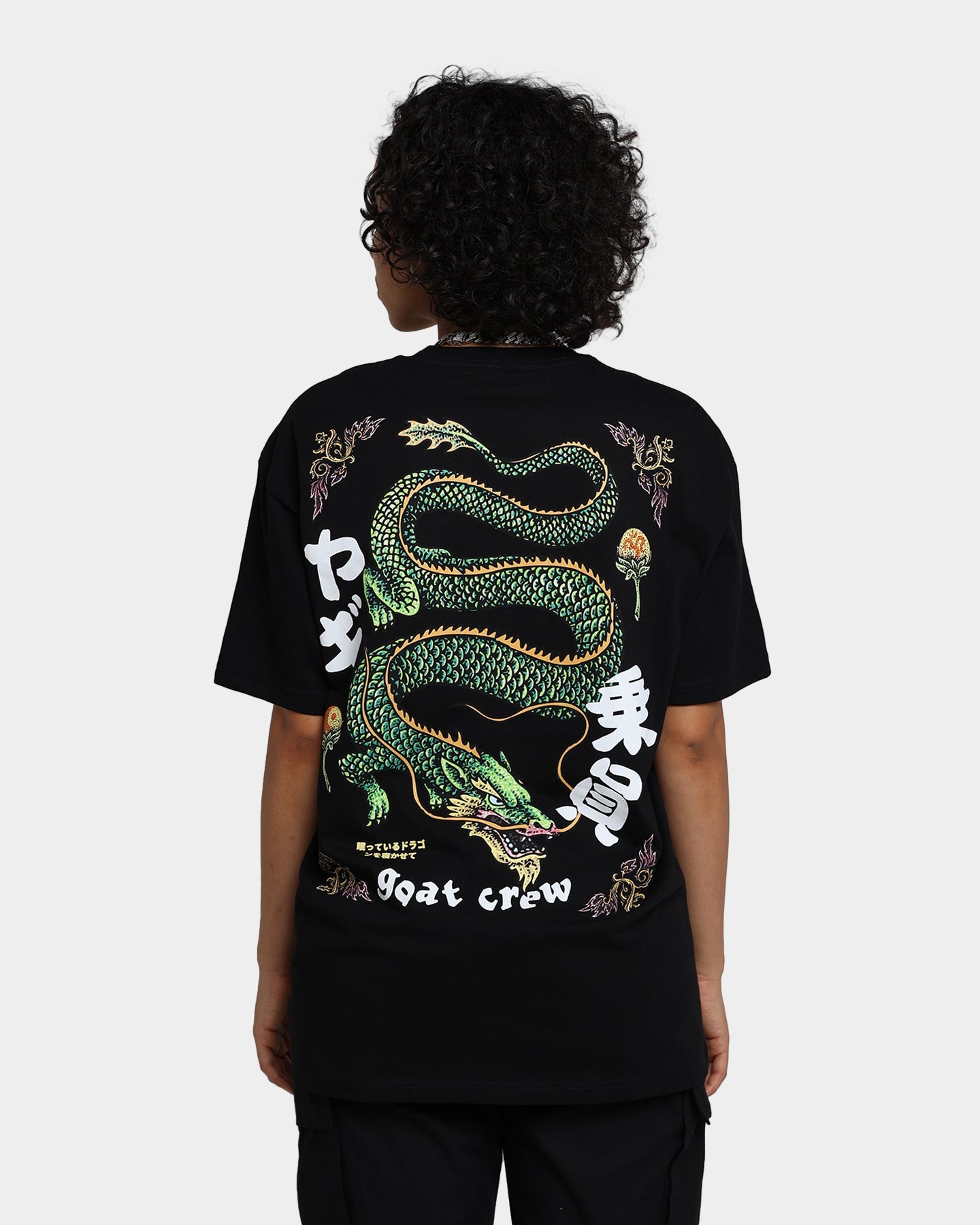 Goat Crew Sleeping Dragons T-Shirt Black Style001