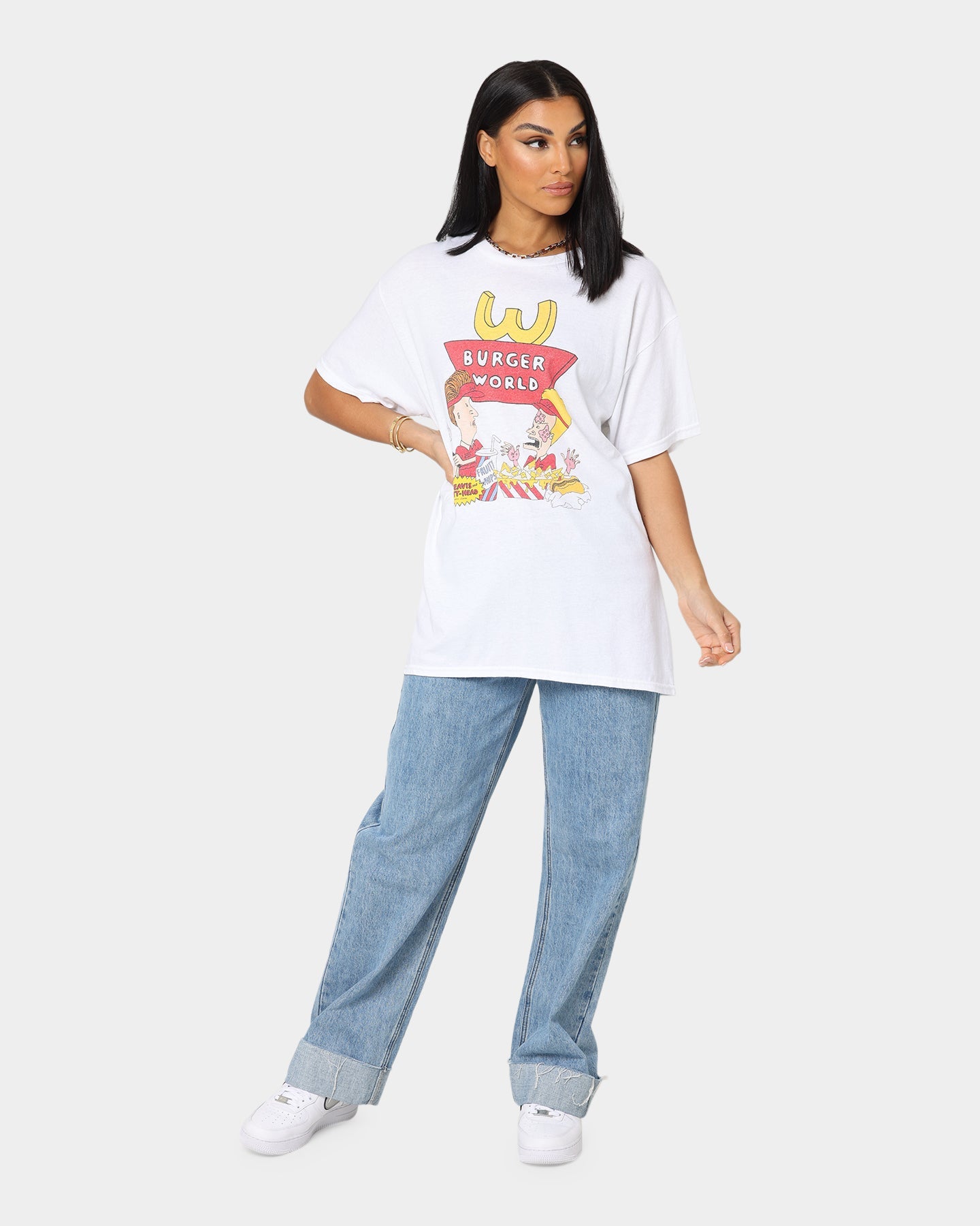 American Thrift American Thrift X Beavis & Butthead Burger World T-Shirt White Style001