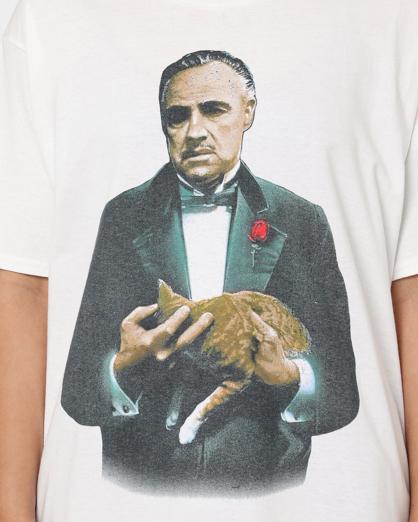 American Thrift X The Godfather The Godfather Cat T-Shirt White Style001