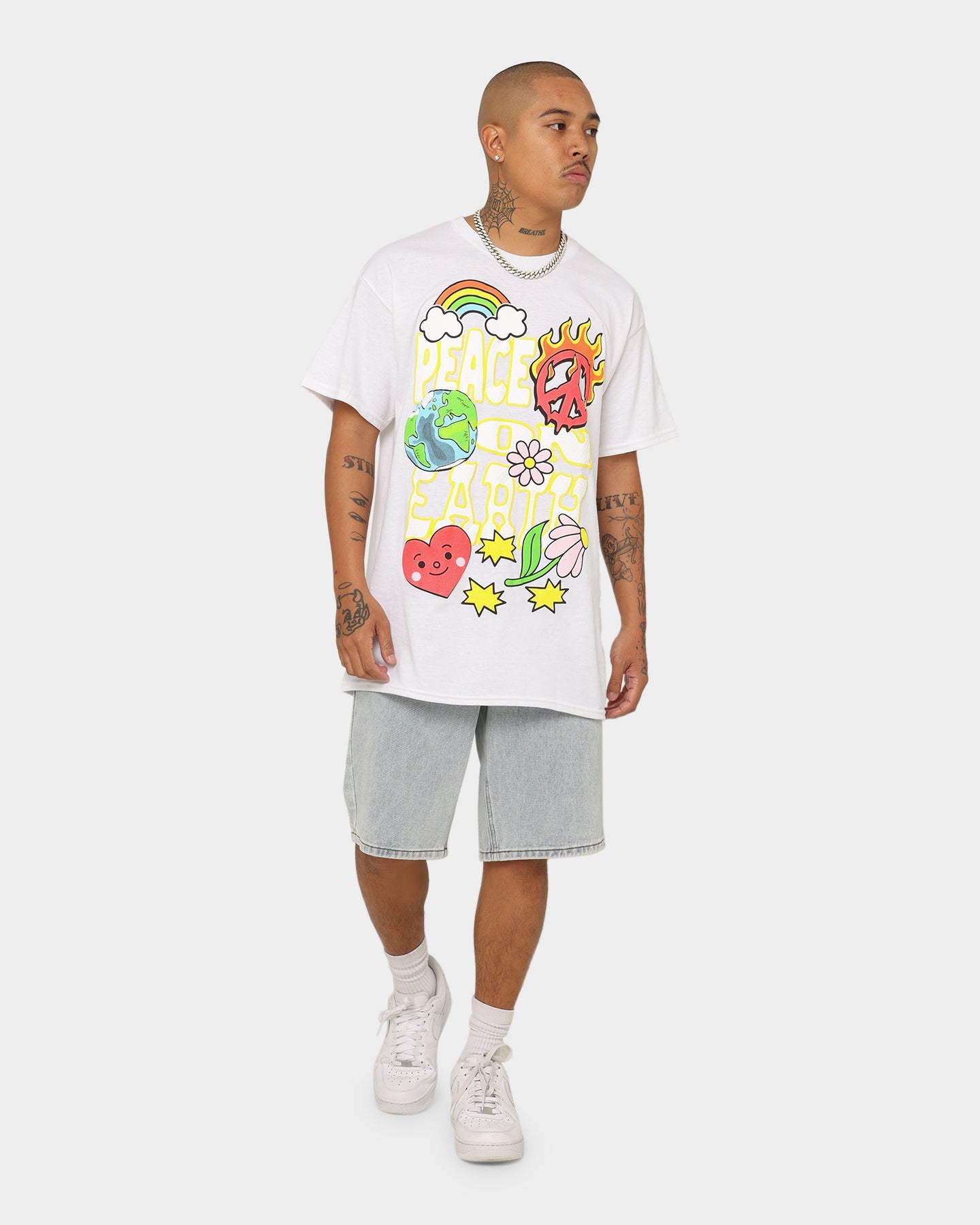 Goat Crew Peace On Earth Vintage T-Shirt White