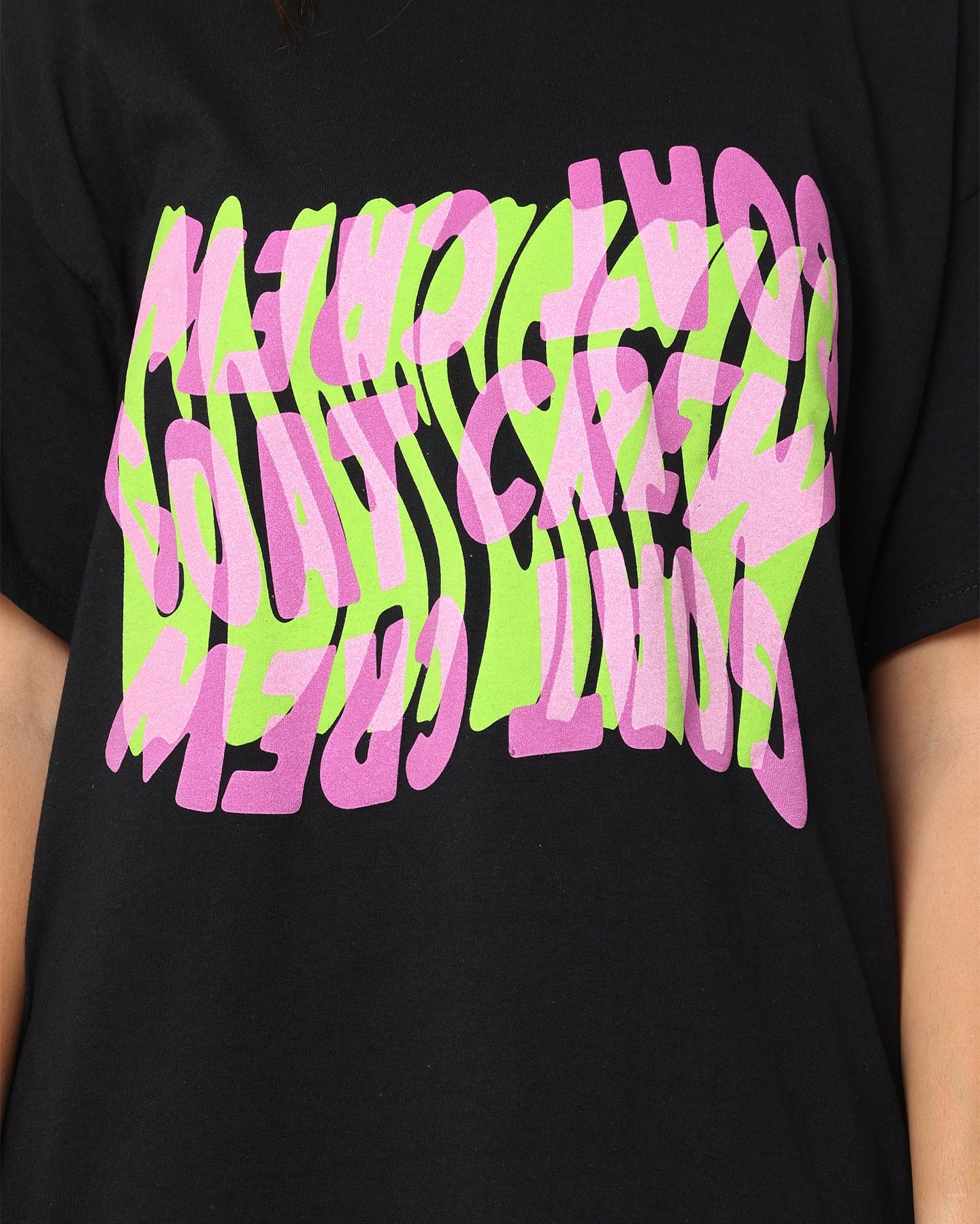 Goat Crew Warped Logo T-Shirt Black/Purple Style001