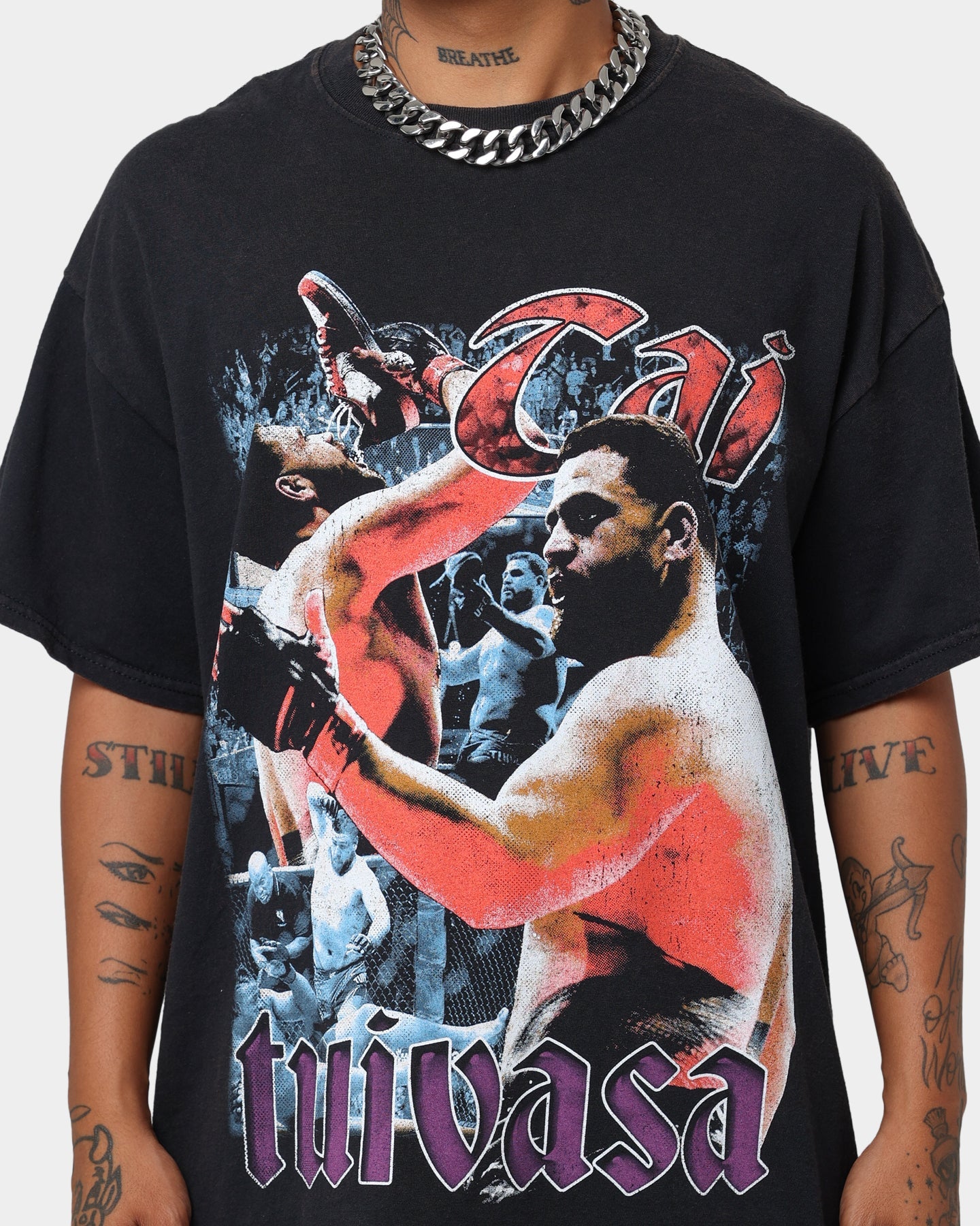 Goat Crew X Tai Tuivasa Bam Bam Vintage T-Shirt Washed Black