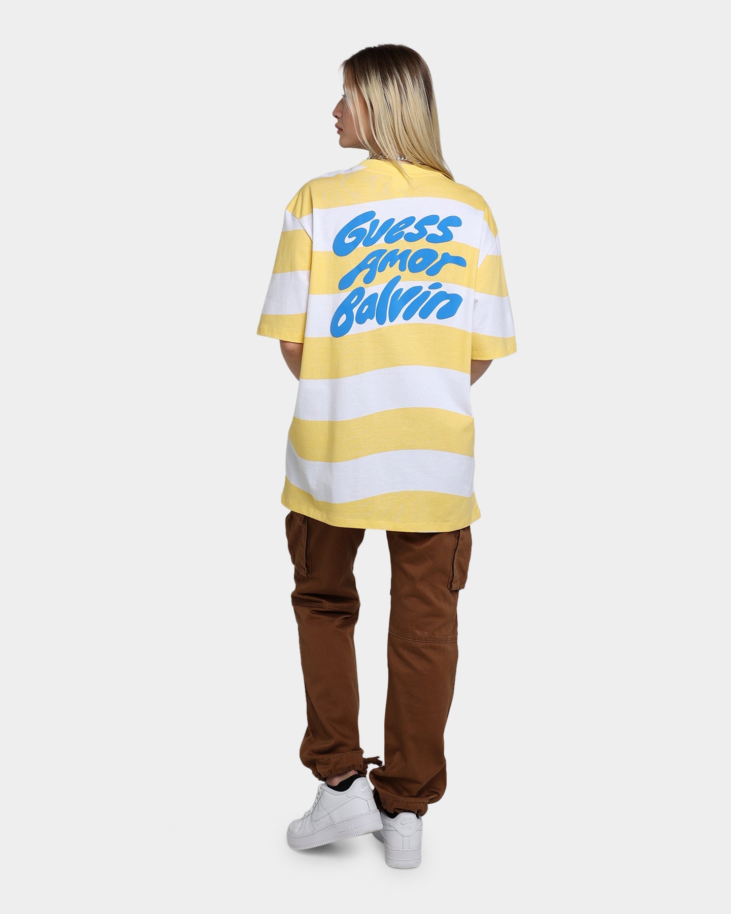 Guess Originals GUESS Originals X J Balvin Wavy T-Shirt Yellow Sunspots Style001