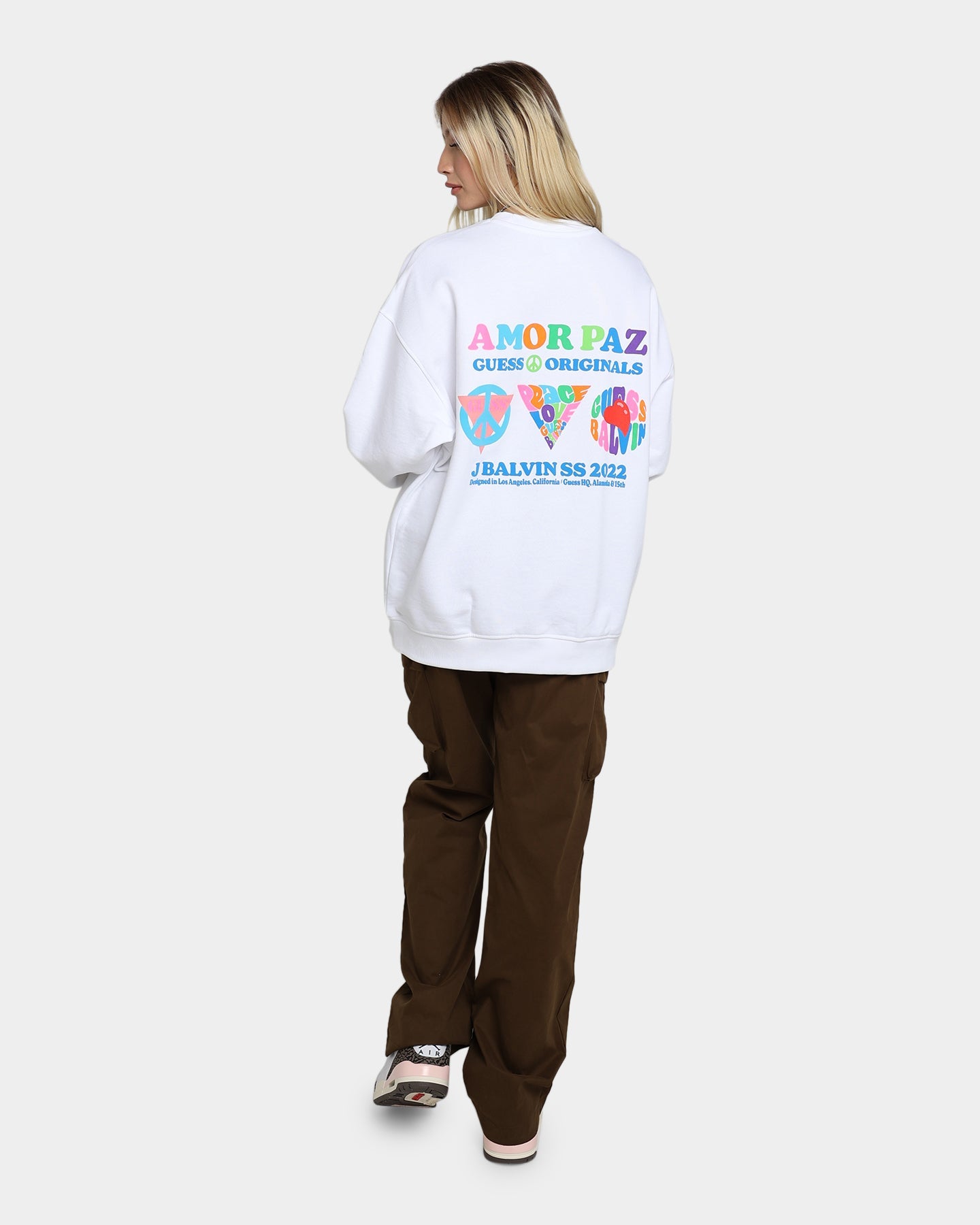 Guess Originals GUESS Originals X J Balvin Amor Sweat Shirt Pure White Style001