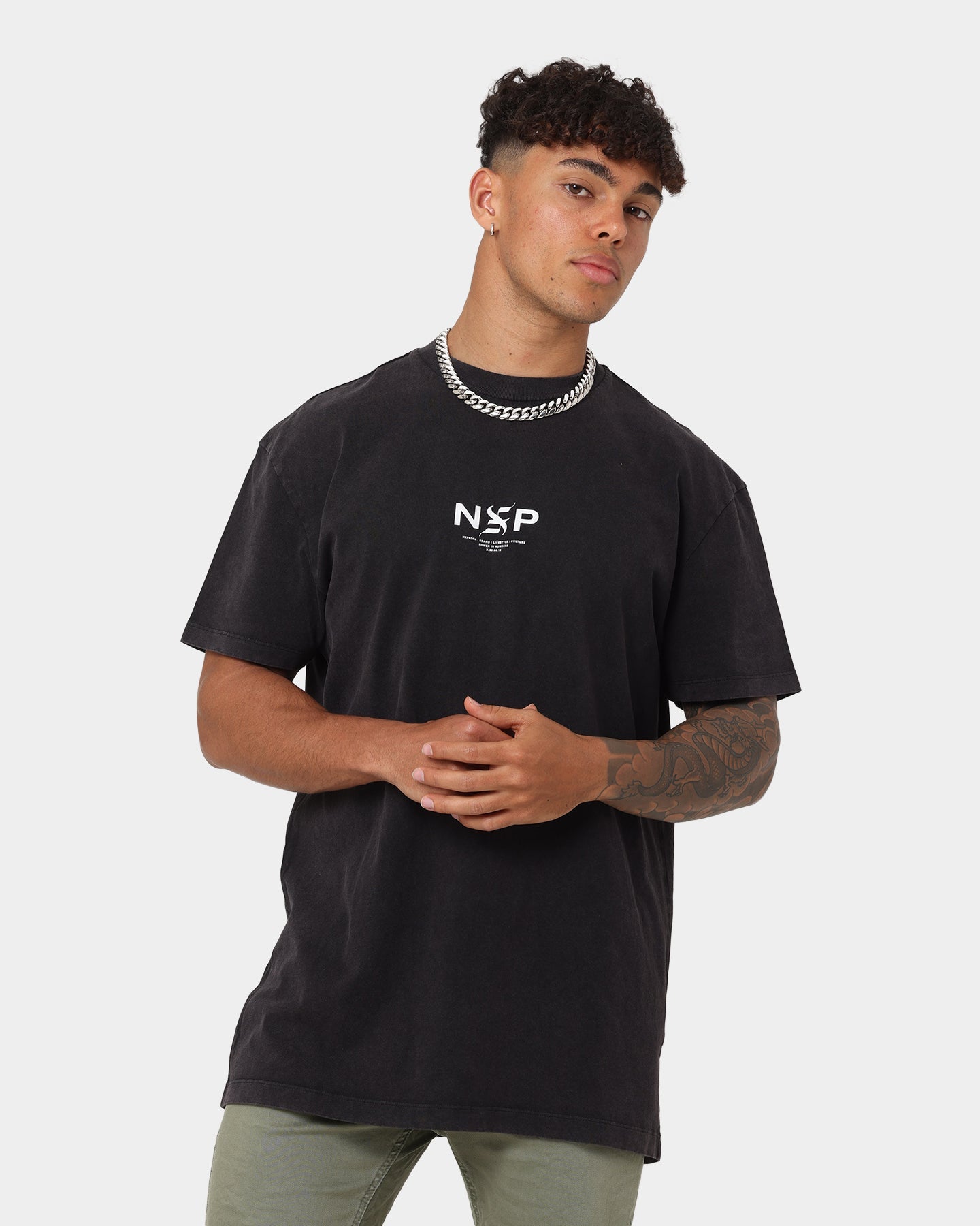 Nena and Pasadena Spaceboy Relaxed T-Shirt Pigment Black