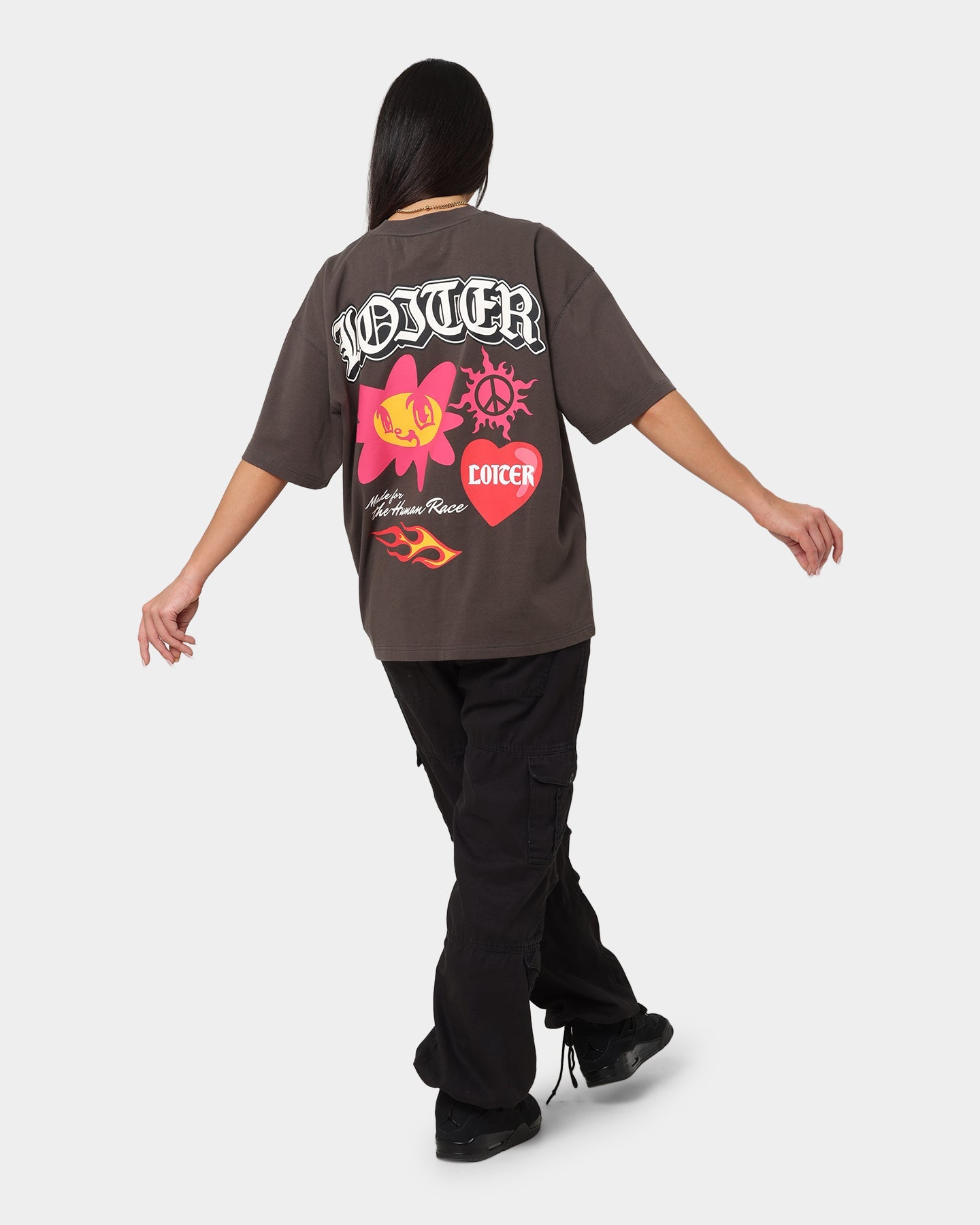 Loiter Euphoria T-Shirt Charcoal Style001