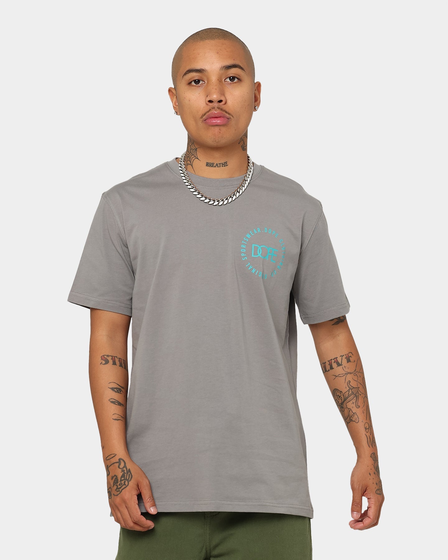DOPE Team Originals T-Shirt Charcoal/Teal