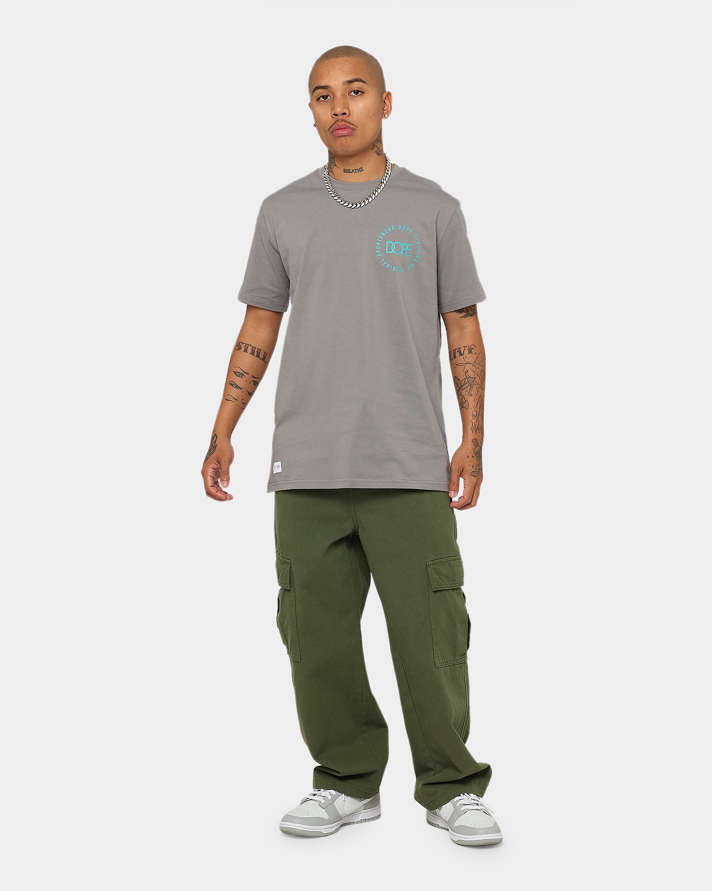 DOPE Team Originals T-Shirt Charcoal/Teal