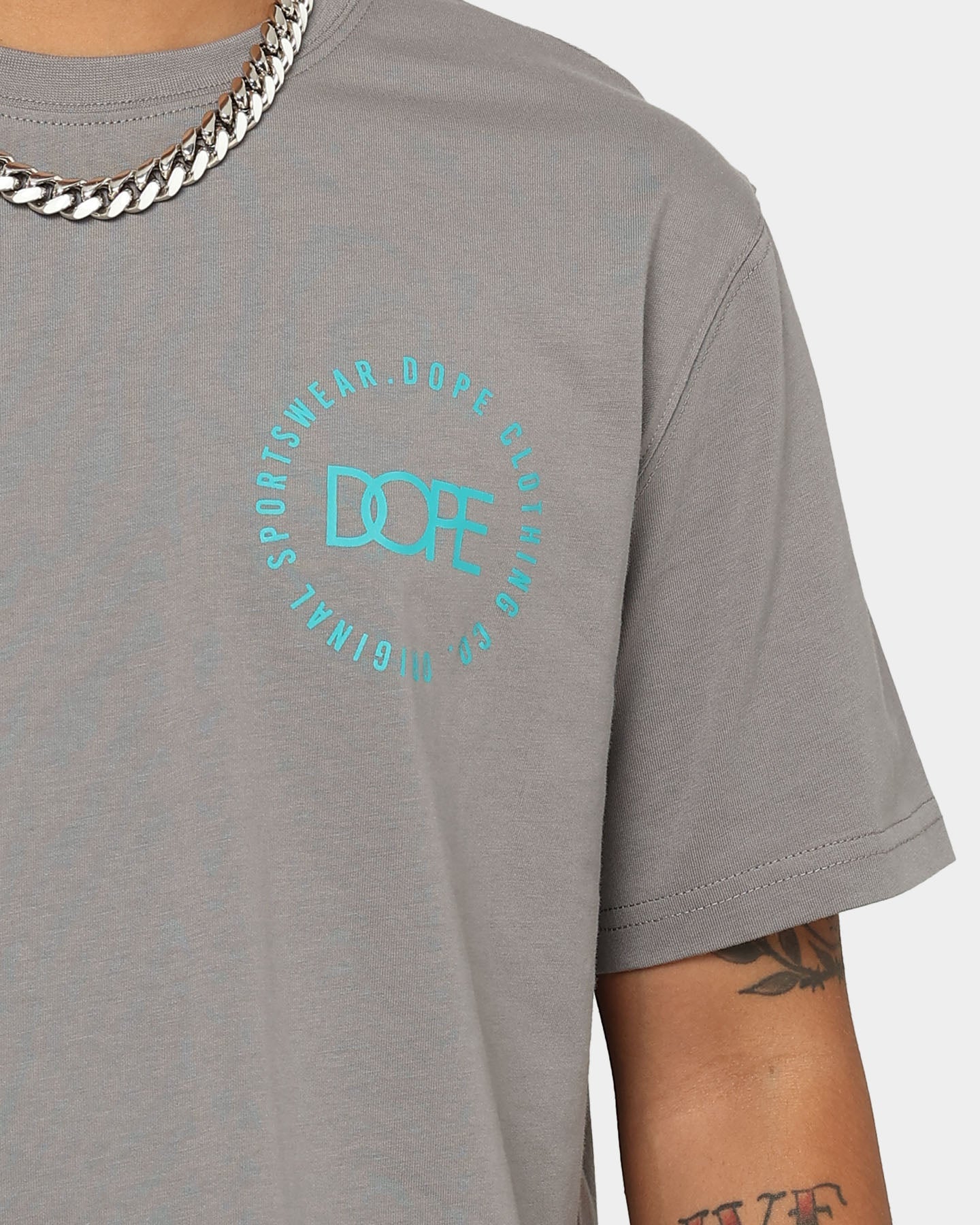 DOPE Team Originals T-Shirt Charcoal/Teal
