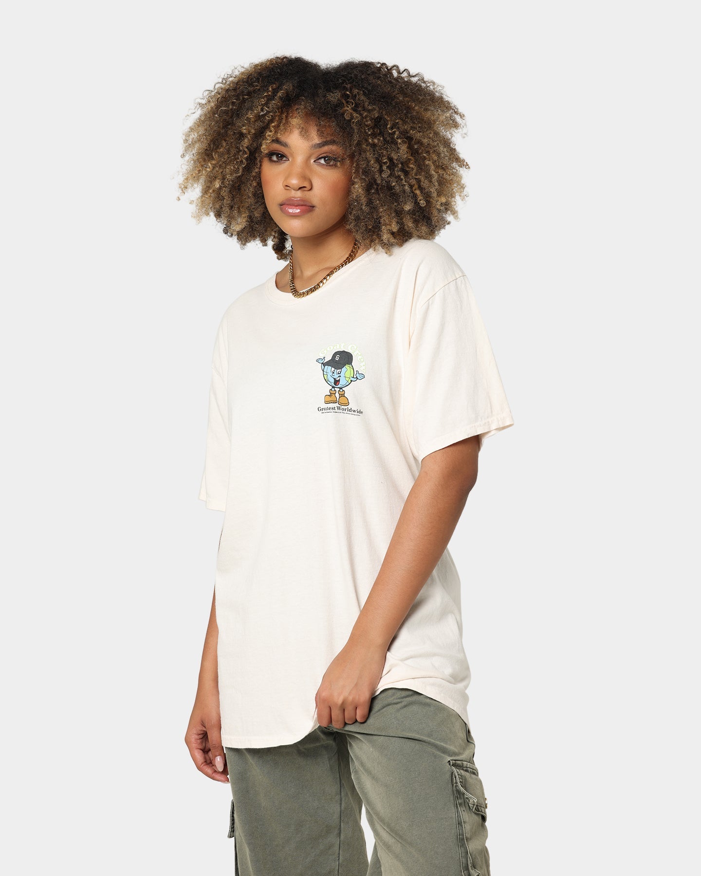 Goat Crew Greatest Worldwide T-Shirt Off White Style001