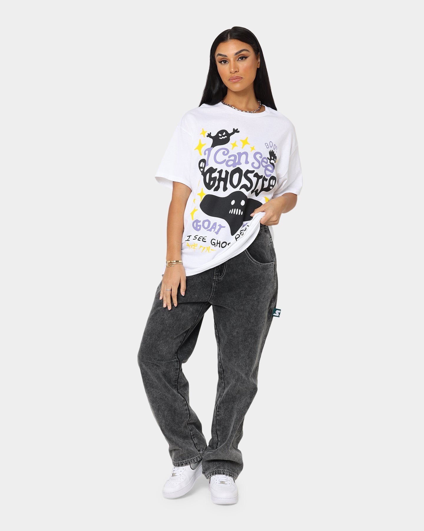 Goat Crew I Can See Ghosts All Over Print T-Shirt White Style001