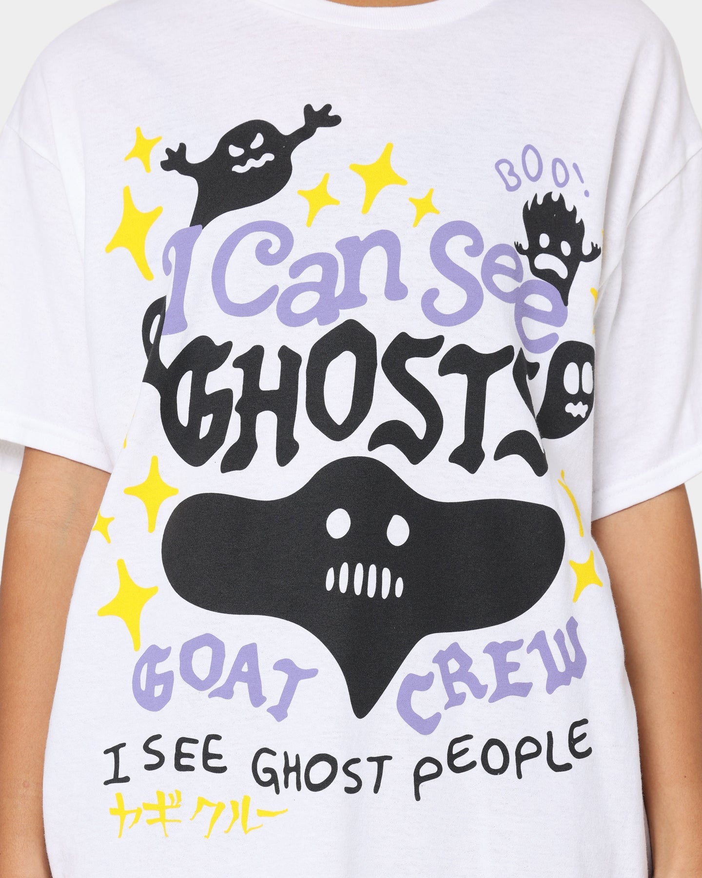 Goat Crew I Can See Ghosts All Over Print T-Shirt White Style001