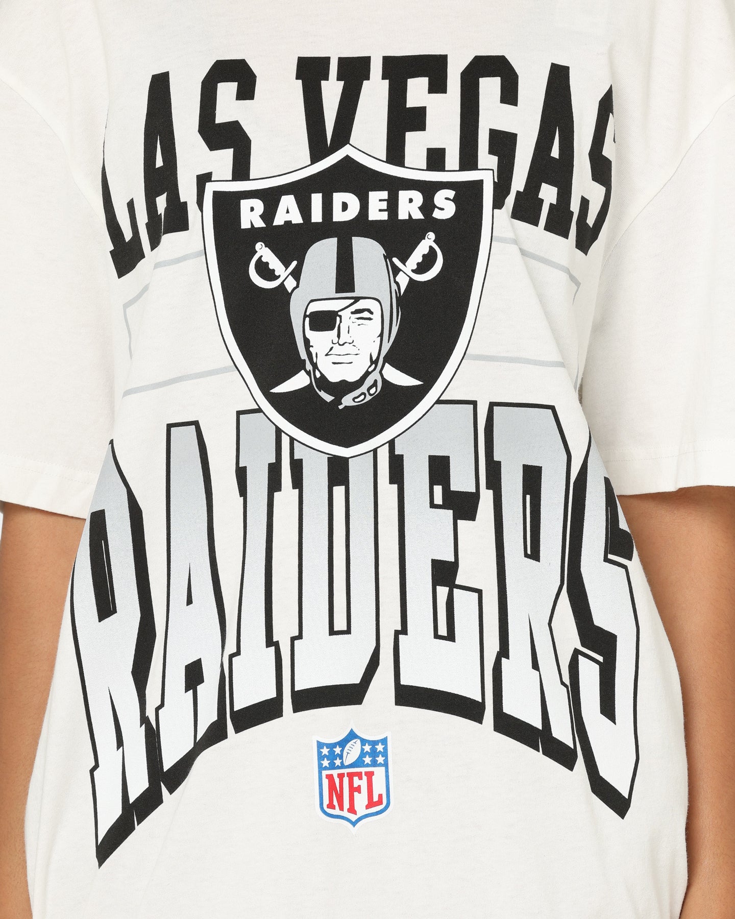 Majestic Athletic Las Vegas Raiders Vintage Sports Graphic T-Shirt Vintage White Style001