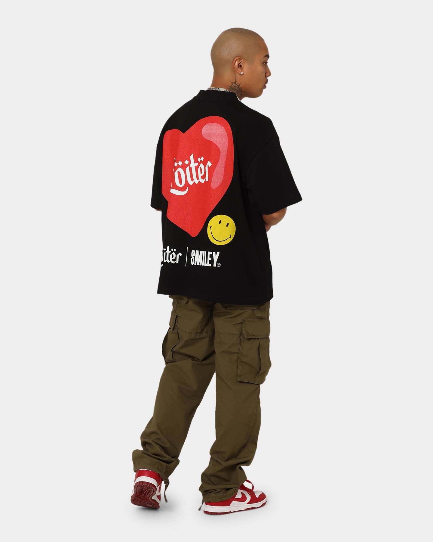 Loiter X Smiley I Heart Loiter T-Shirt Black