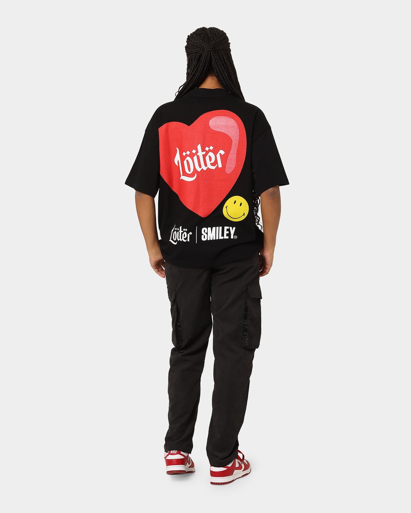 Loiter X Smiley I Heart Loiter T-Shirt Black Style001