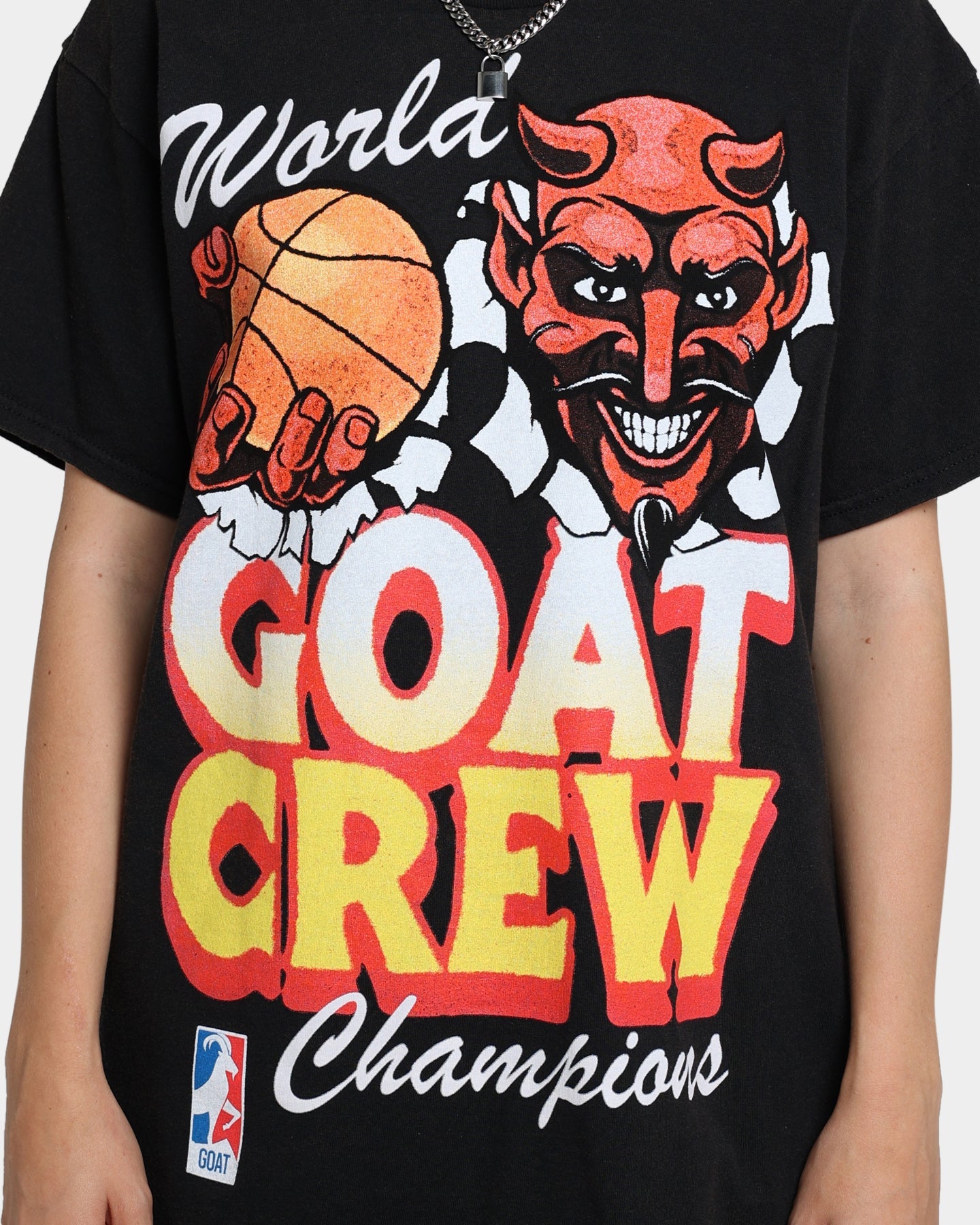 Goat Crew Goat Crew World Champs Vintage T-Shirt Washed Black Style001
