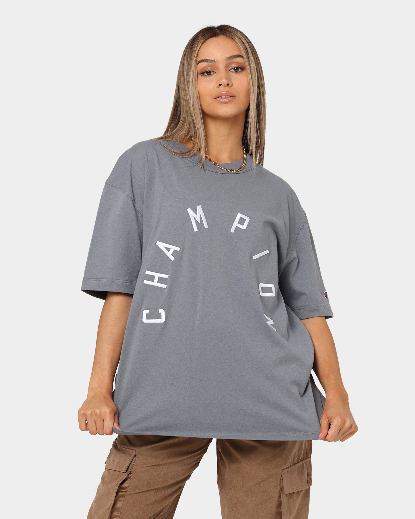 Champion Heritage Arch Logo T-Shirt Calico Grey Style001