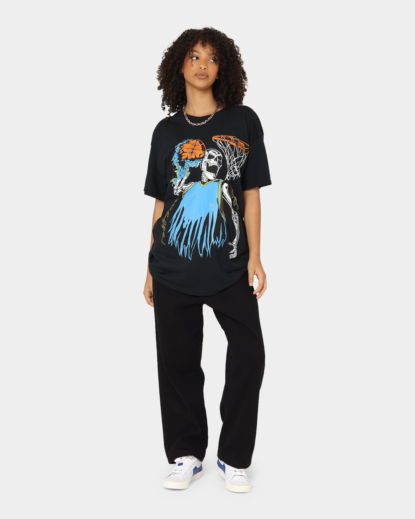 Goat Crew Playoff Skeleton T-Shirt Black/Blue Style001