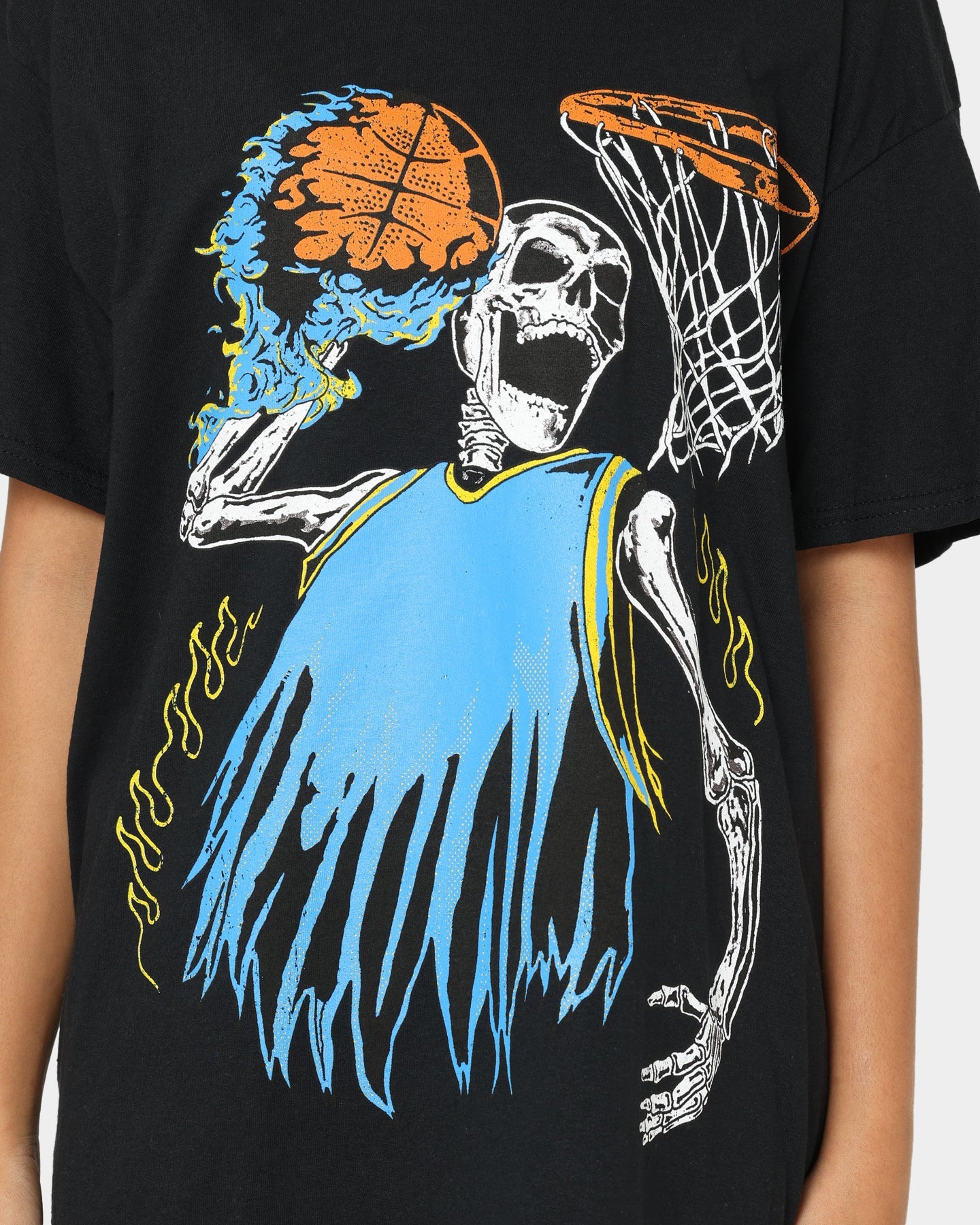 Goat Crew Playoff Skeleton T-Shirt Black/Blue Style001