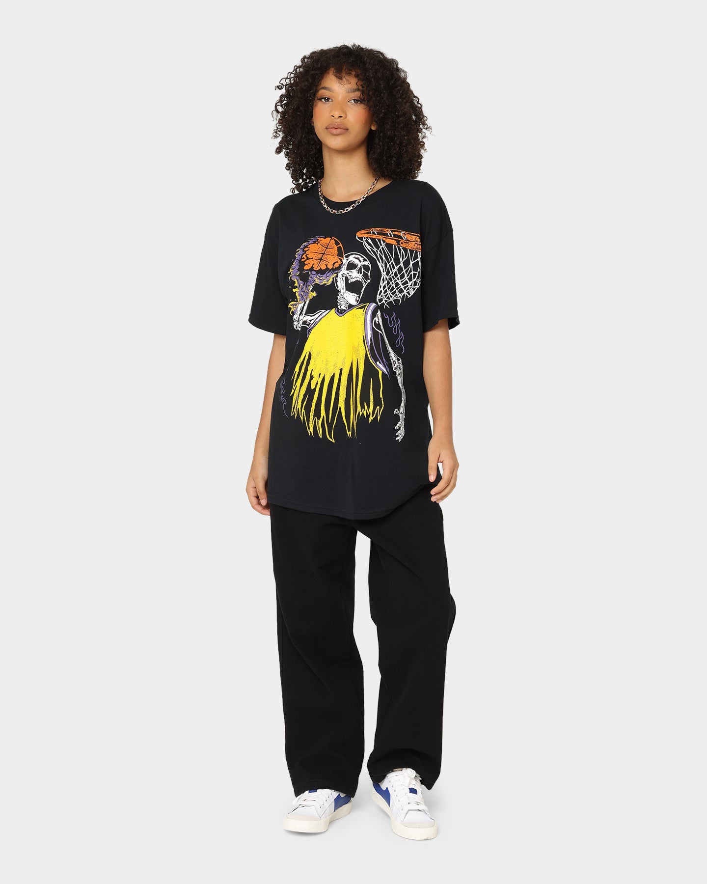 Goat Crew Playoff Skeleton T-Shirt Black/Yellow Style001