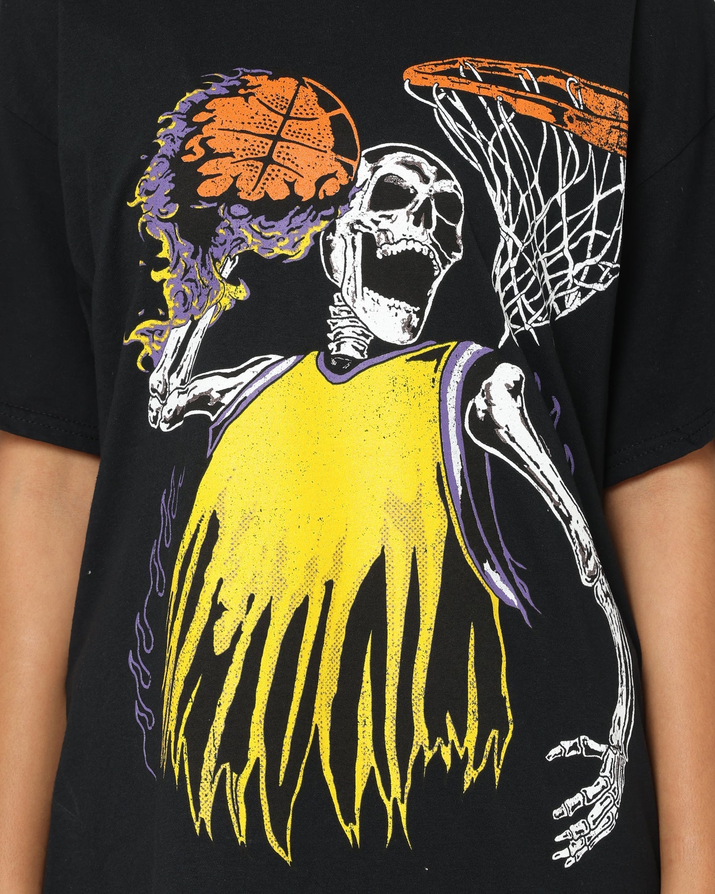 Goat Crew Playoff Skeleton T-Shirt Black/Yellow Style001