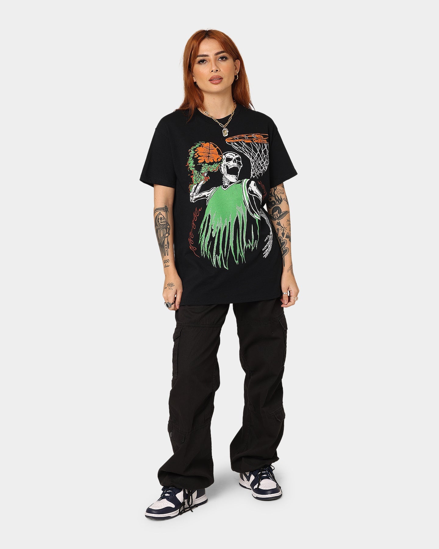 Goat Crew Playoff Skeleton T-Shirt Black/Green Style001