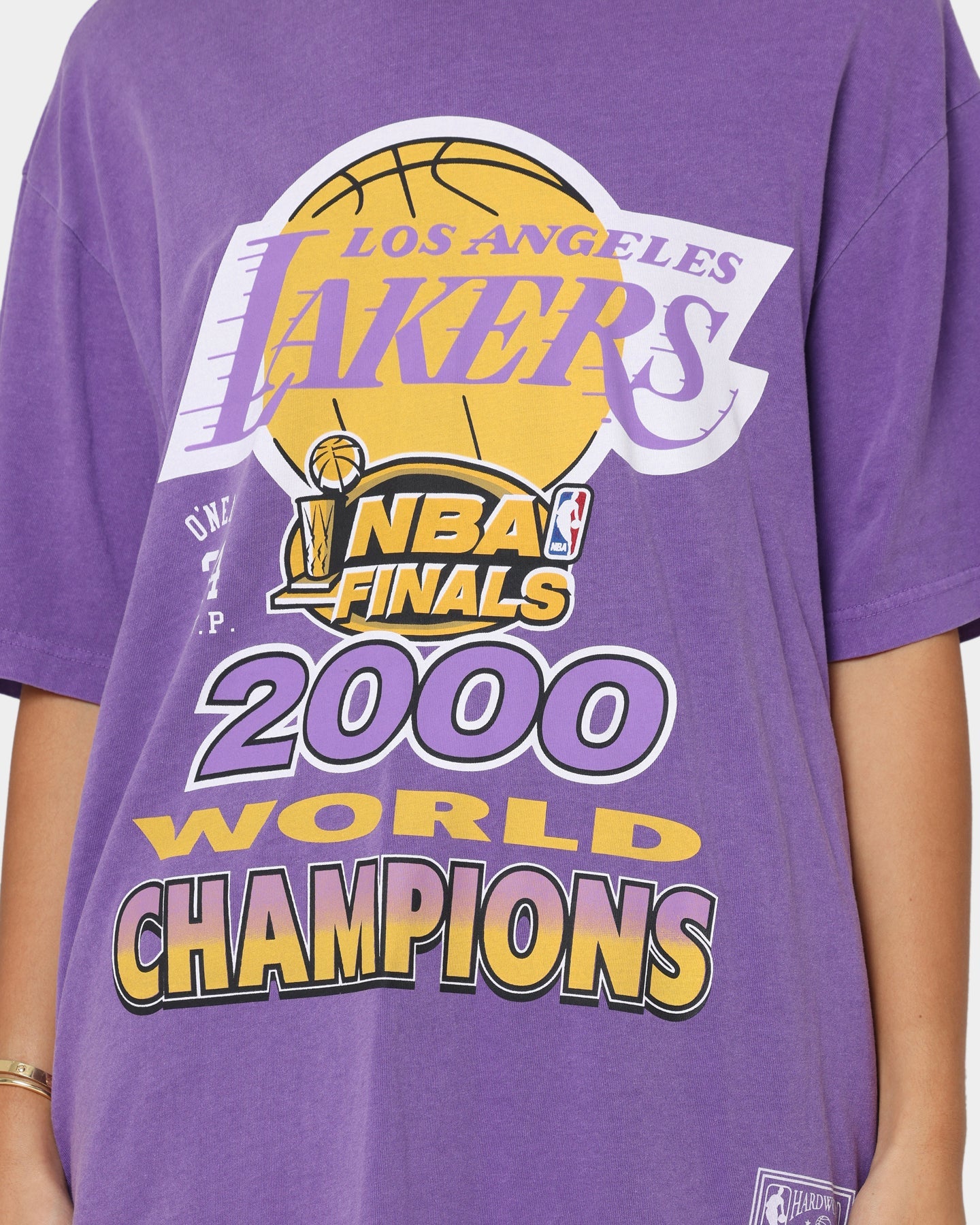Mitchell & Ness Los Angeles Lakers 2000s World Champions T-Shirt Purple Style001
