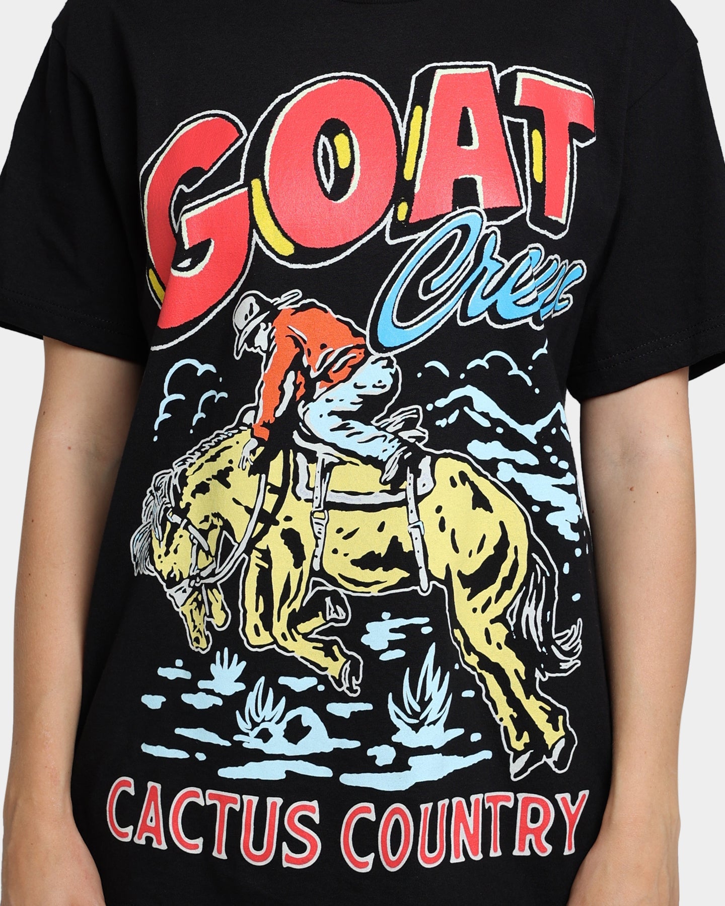Goat Crew Cactus Country T-Shirt Black Style001
