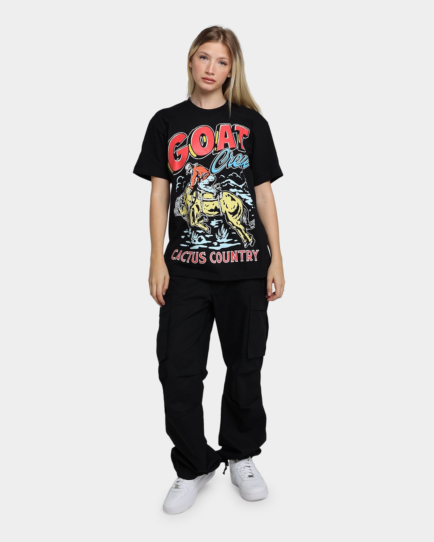 Goat Crew Cactus Country T-Shirt Black Style001