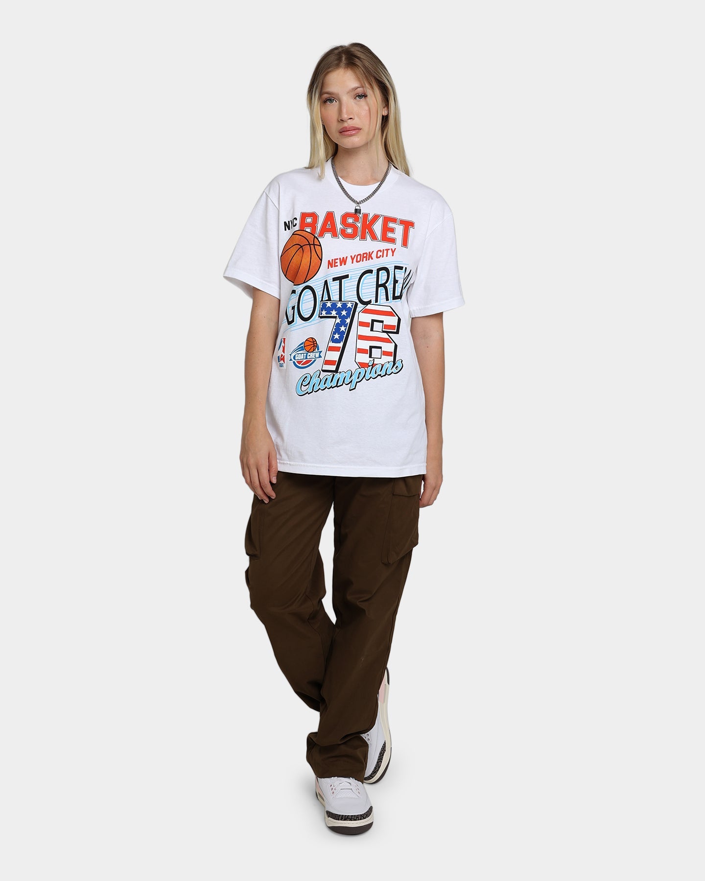 Goat Crew New York Champs T-Shirt White Style001