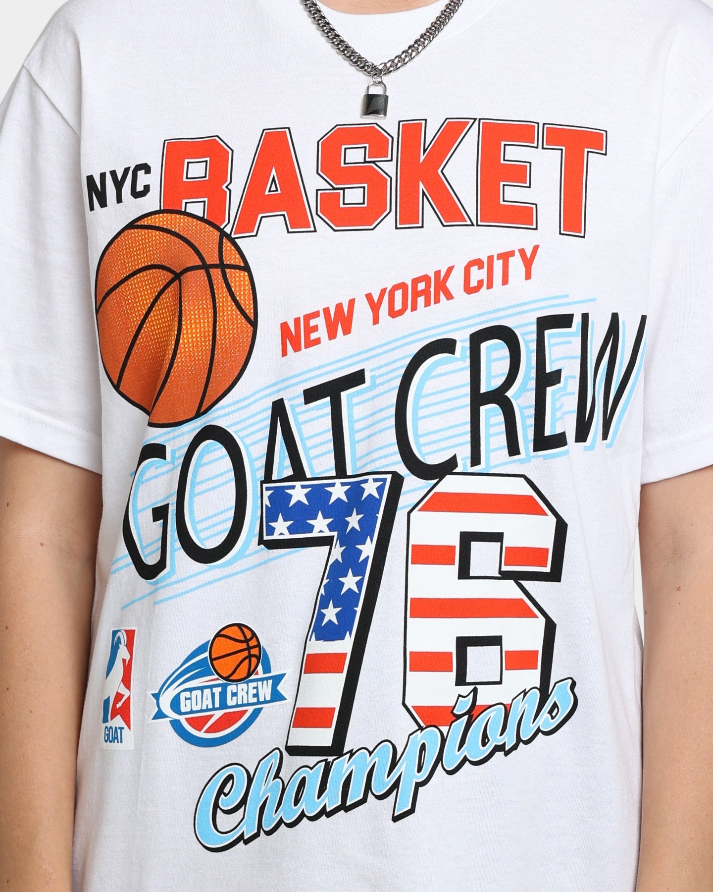 Goat Crew New York Champs T-Shirt White Style001