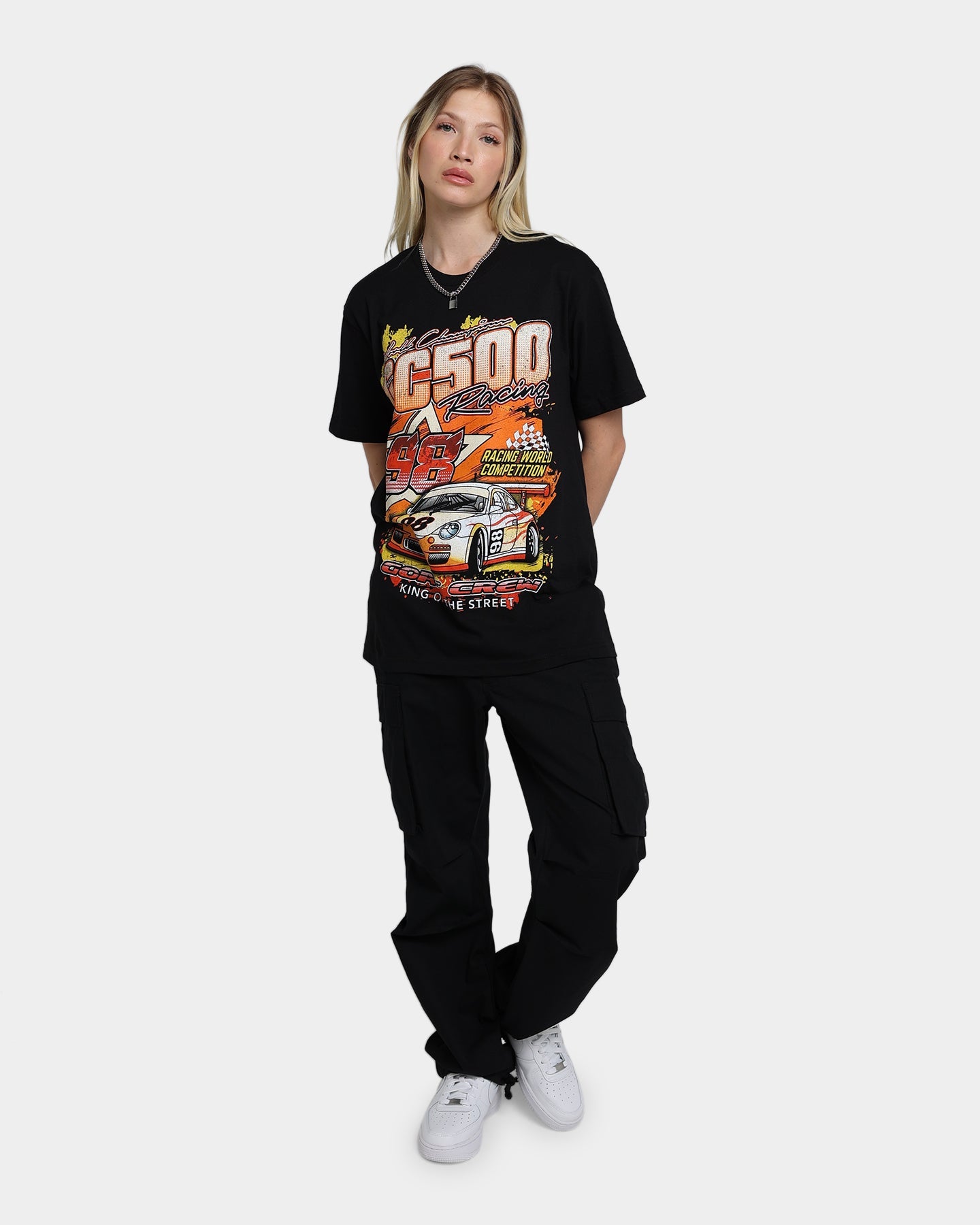 Goat Crew Racing Street King T-Shirt Black Style001