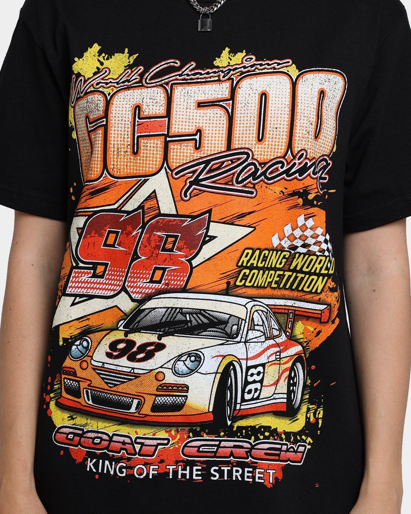 Goat Crew Racing Street King T-Shirt Black Style001