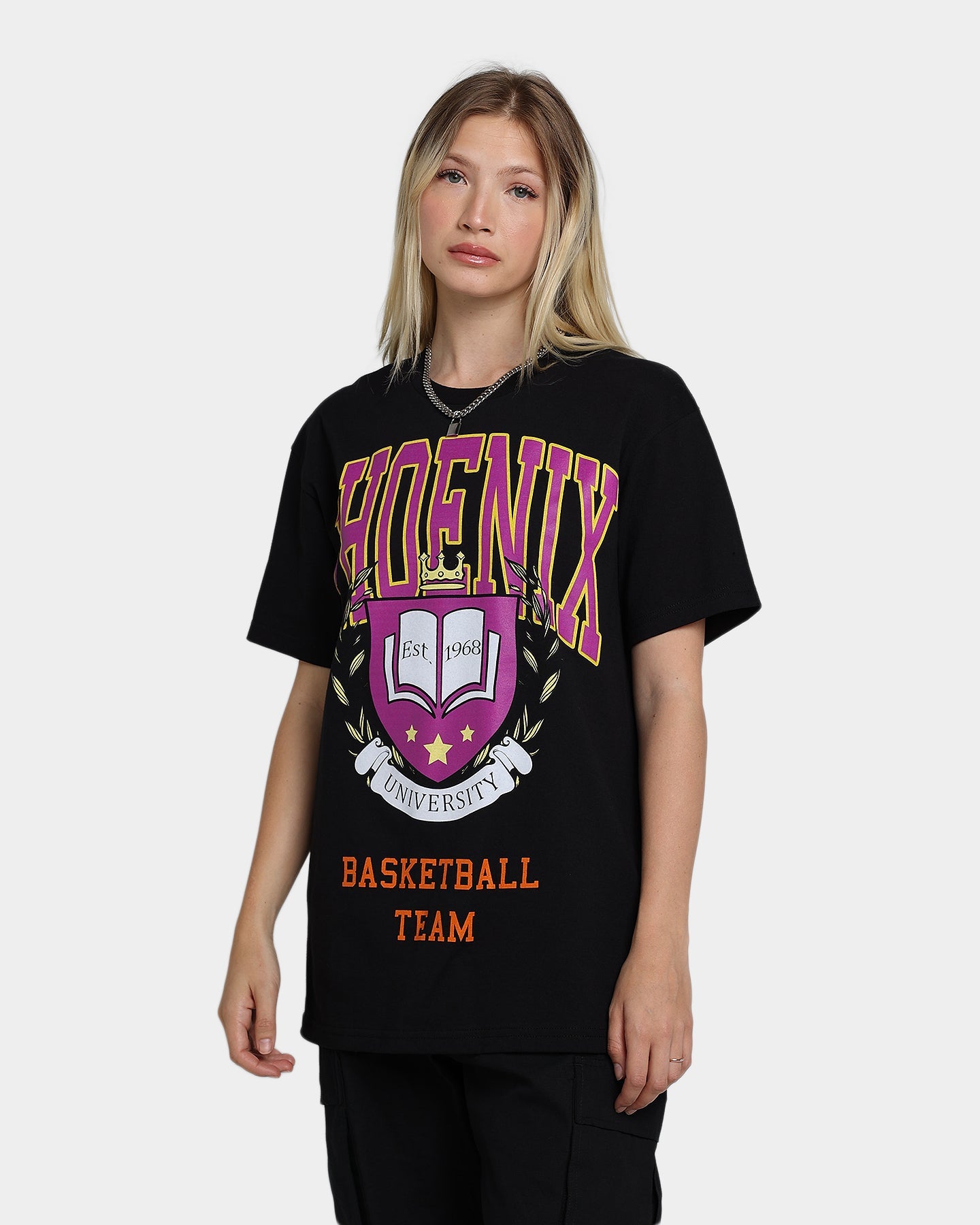 Goat Crew University Of Phoenix Basketball T-Shirt Black Style001
