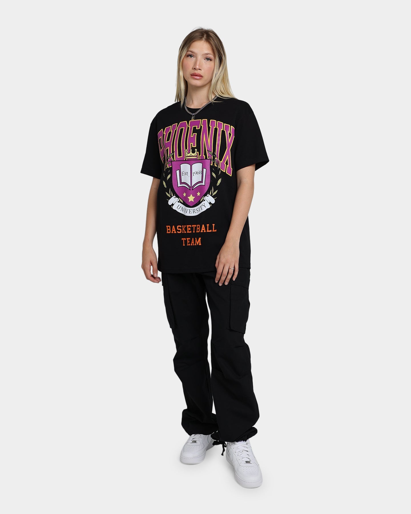 Goat Crew University Of Phoenix Basketball T-Shirt Black Style001