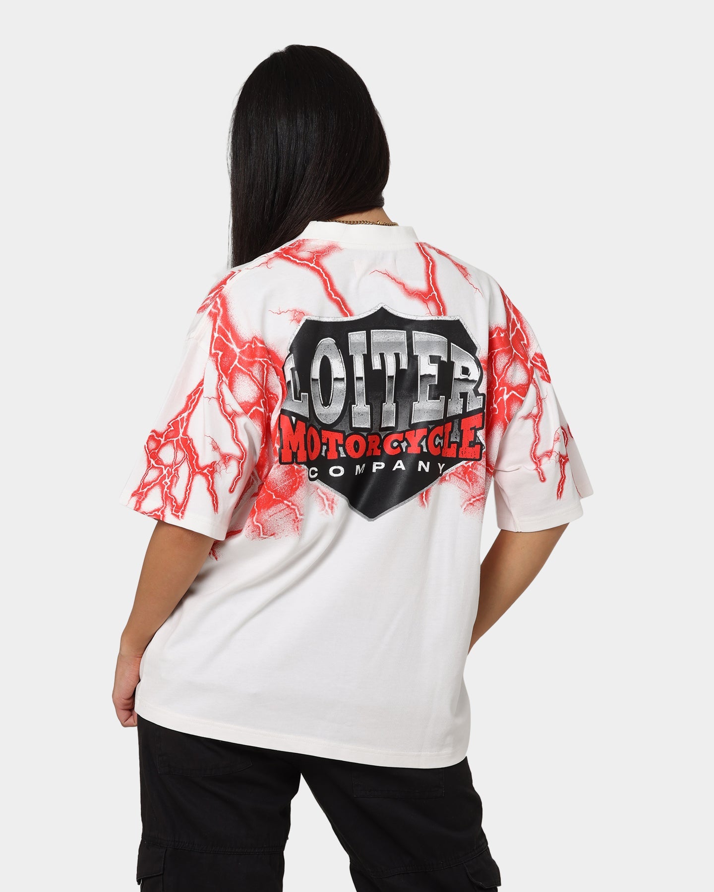 Loiter Lightning Eagle T-Shirt Charcoal Style001